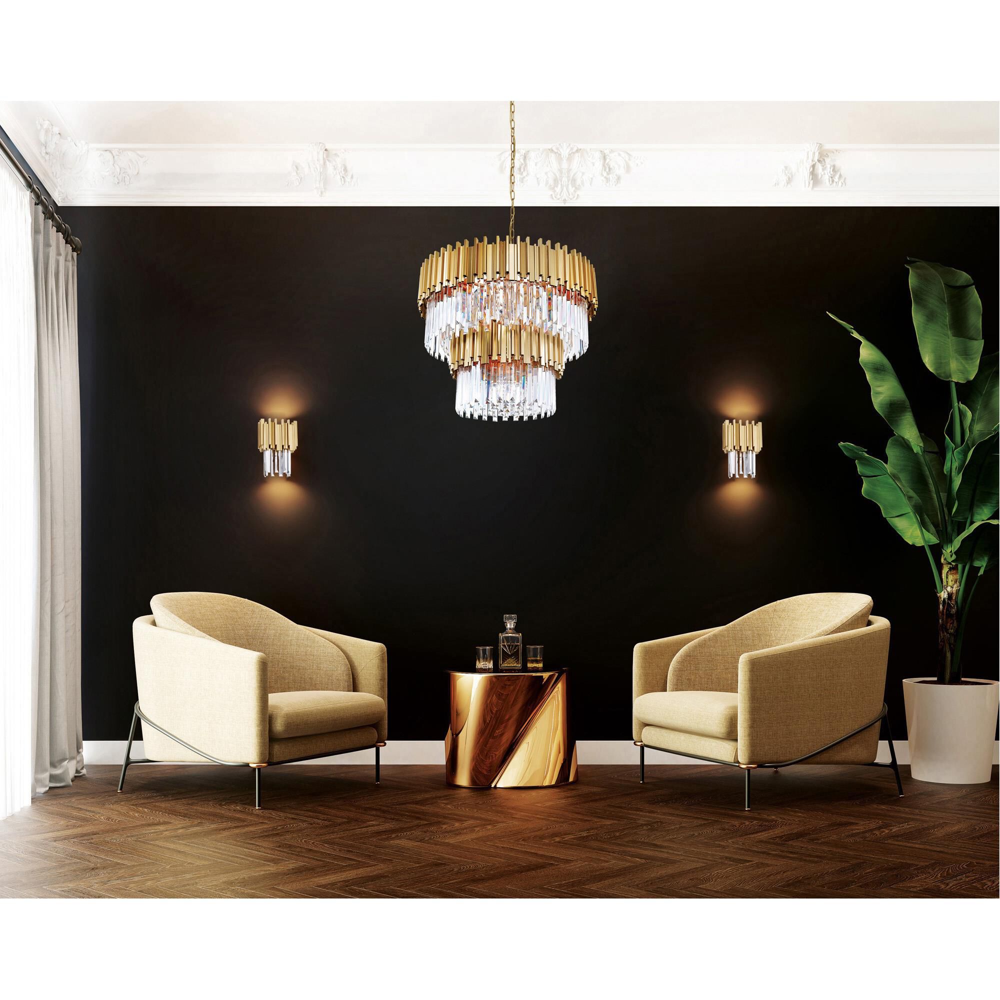 Deco 32 Inch 12 Light Chandelier by CWI Lighting