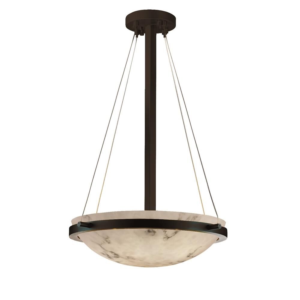 Shown in Matte Black finish and Faux Alabaster glass and Round Bowl (FAL) shade