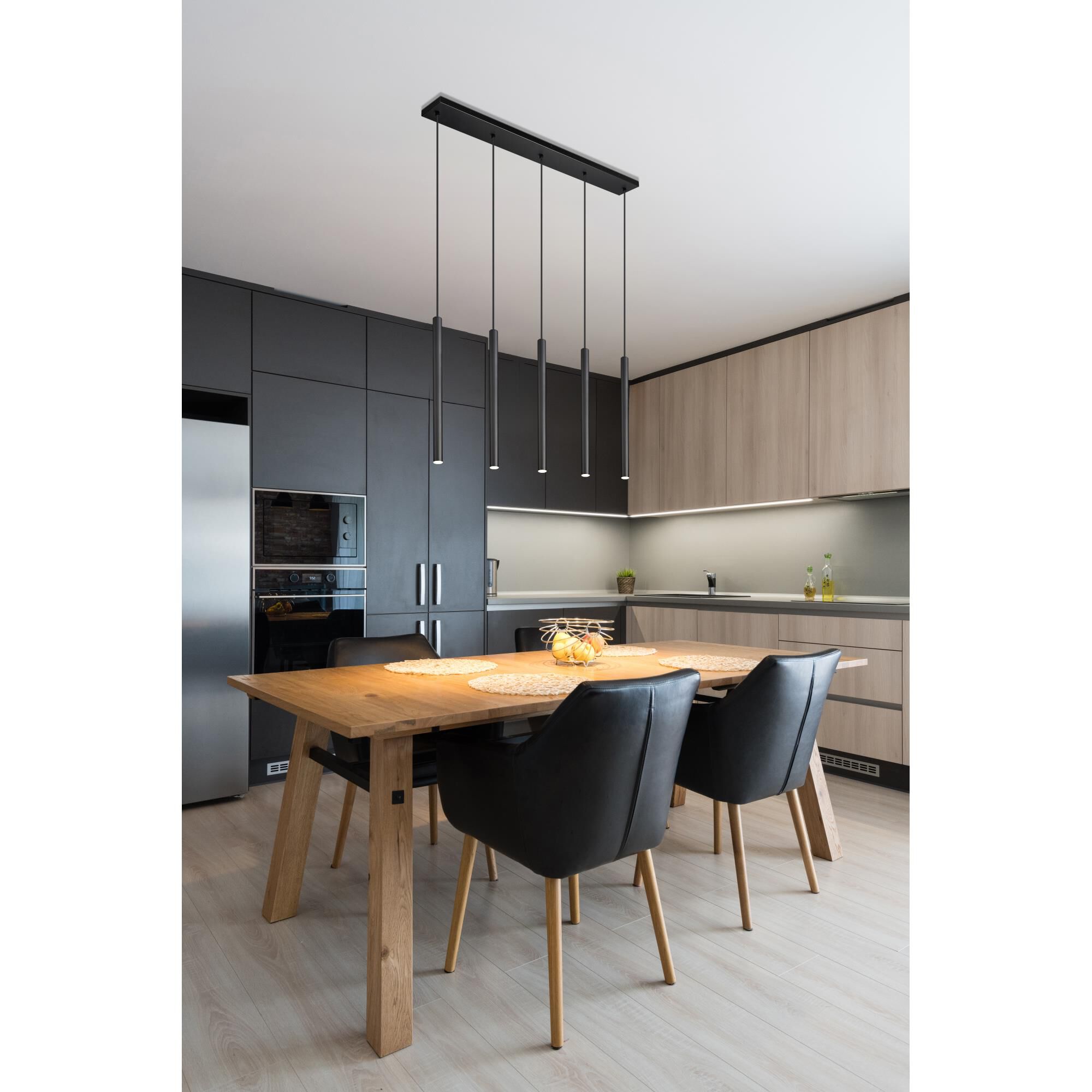 Shown in Matte Black finish and Matte Black glass and Matte Black shade