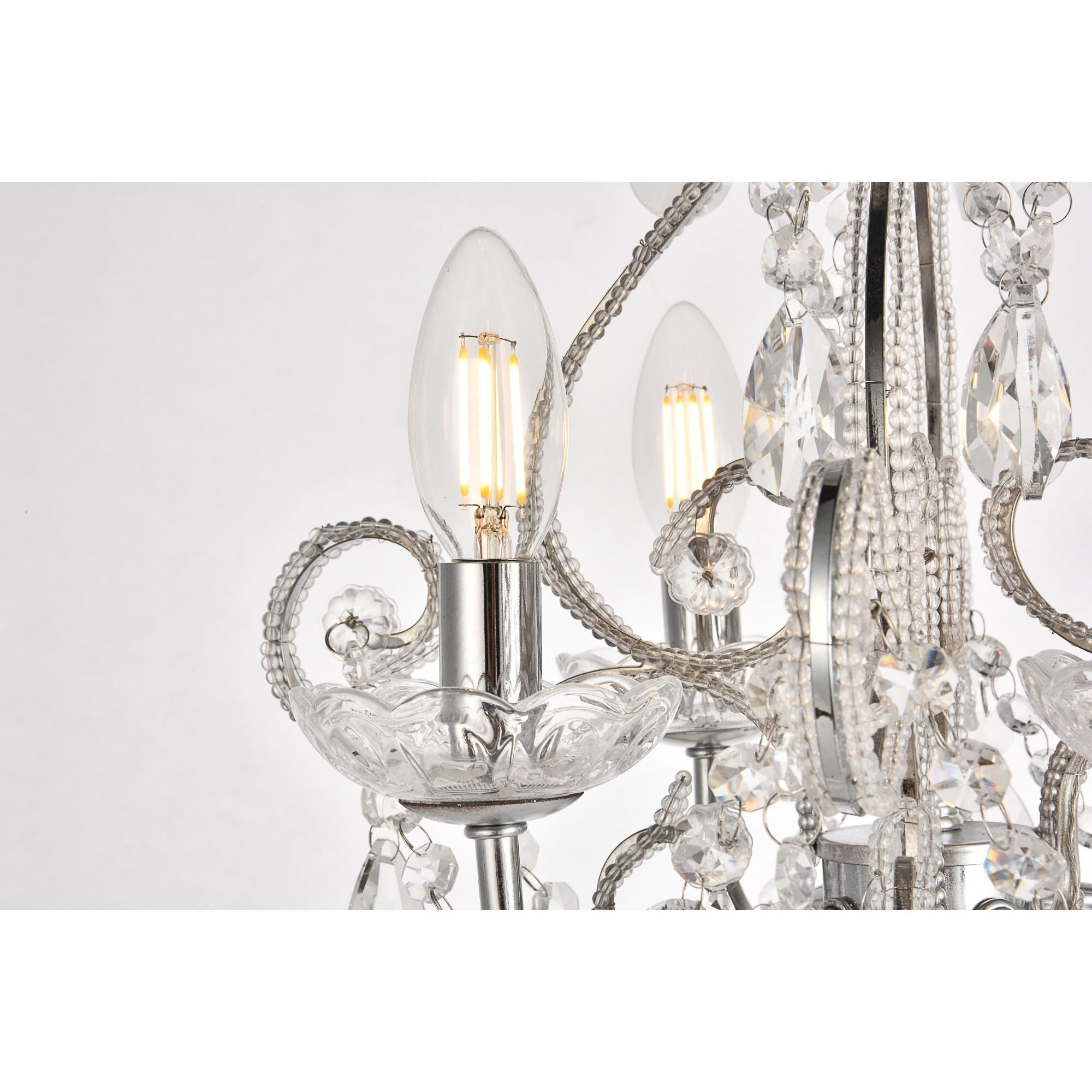 Kato 12 Inch 4 Light Mini Chandelier by Elegant Lighting