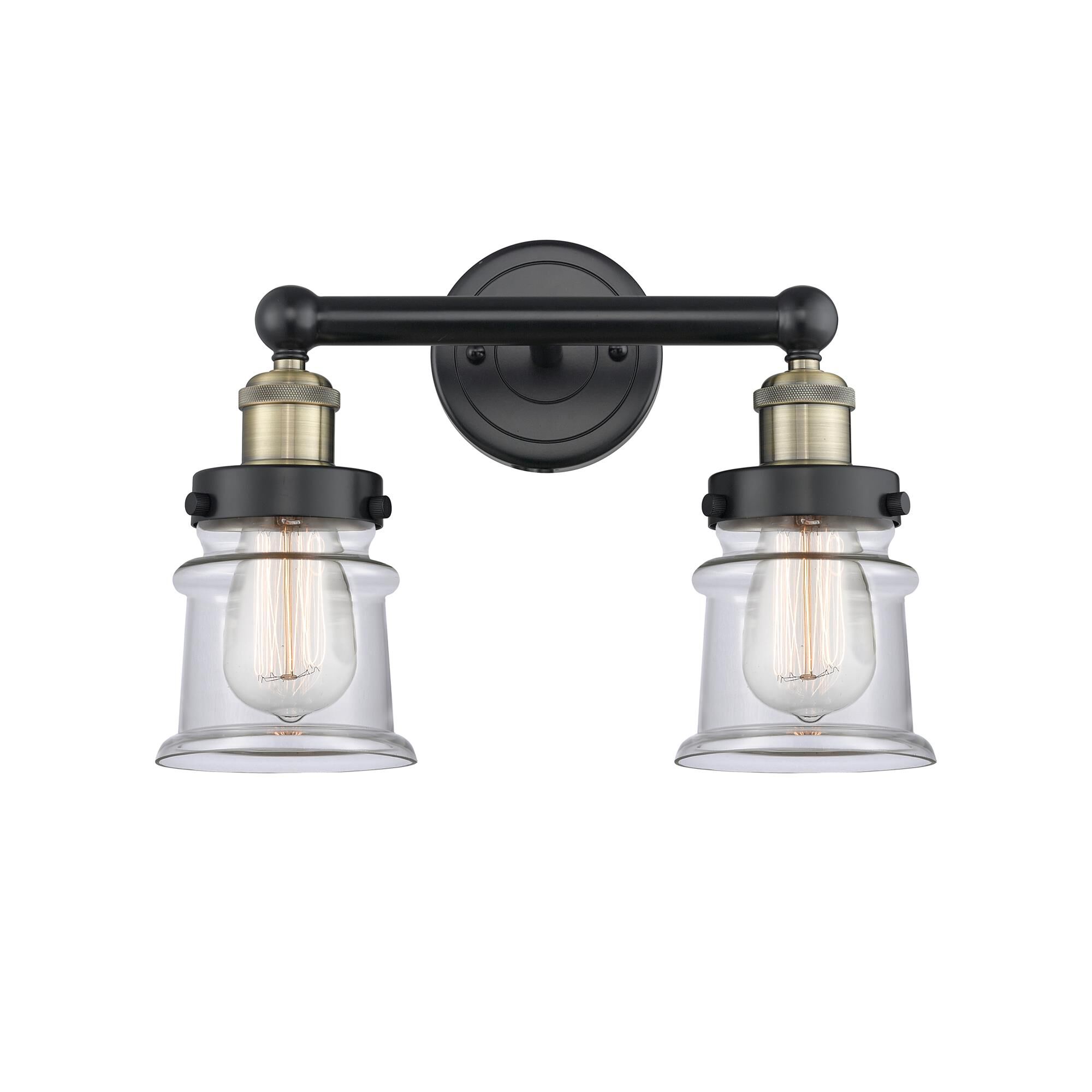 Shown in Black Antique Brass finish and Clear glass