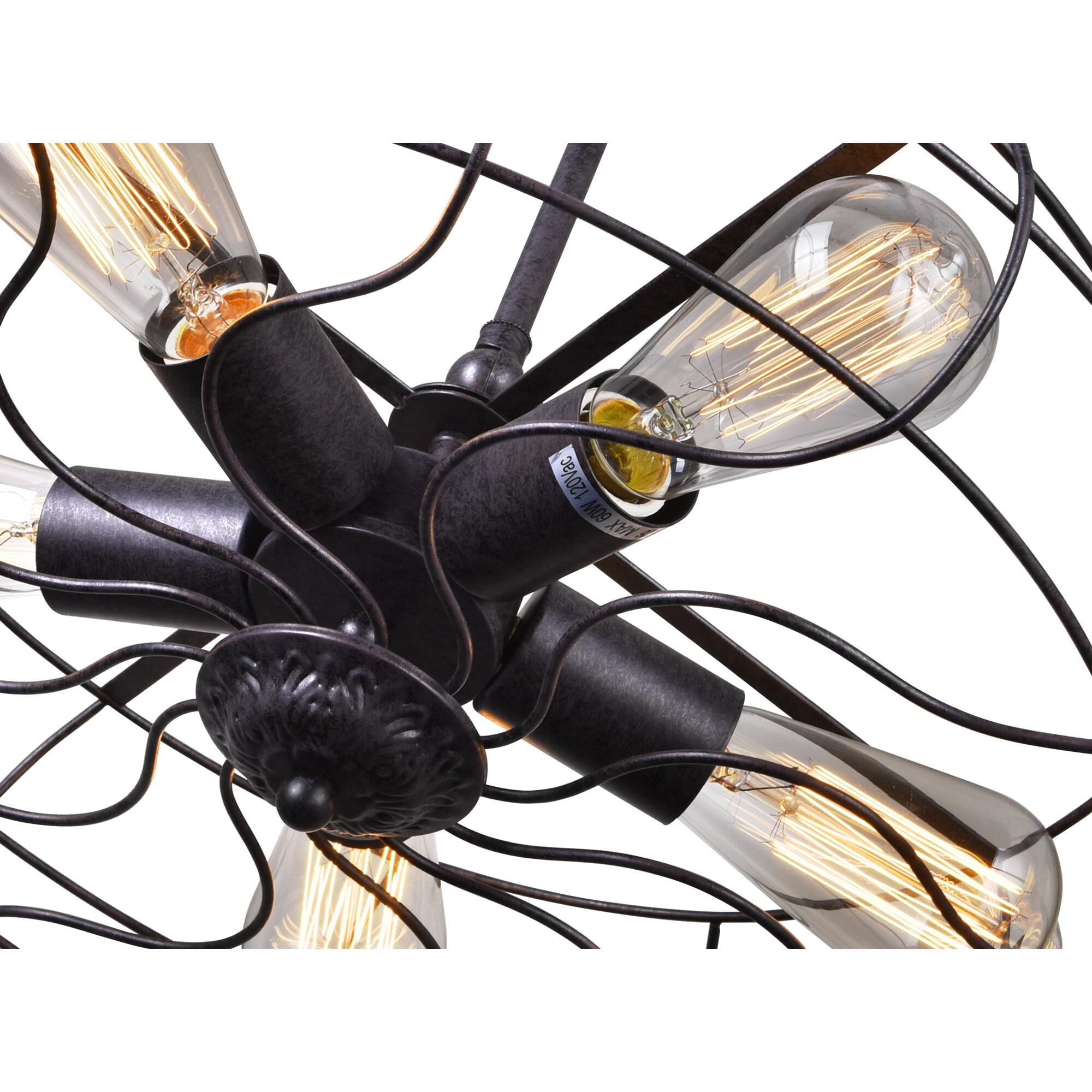 Pamela 19 Inch 5 Light Semi Flush Mount by CWI Lighting