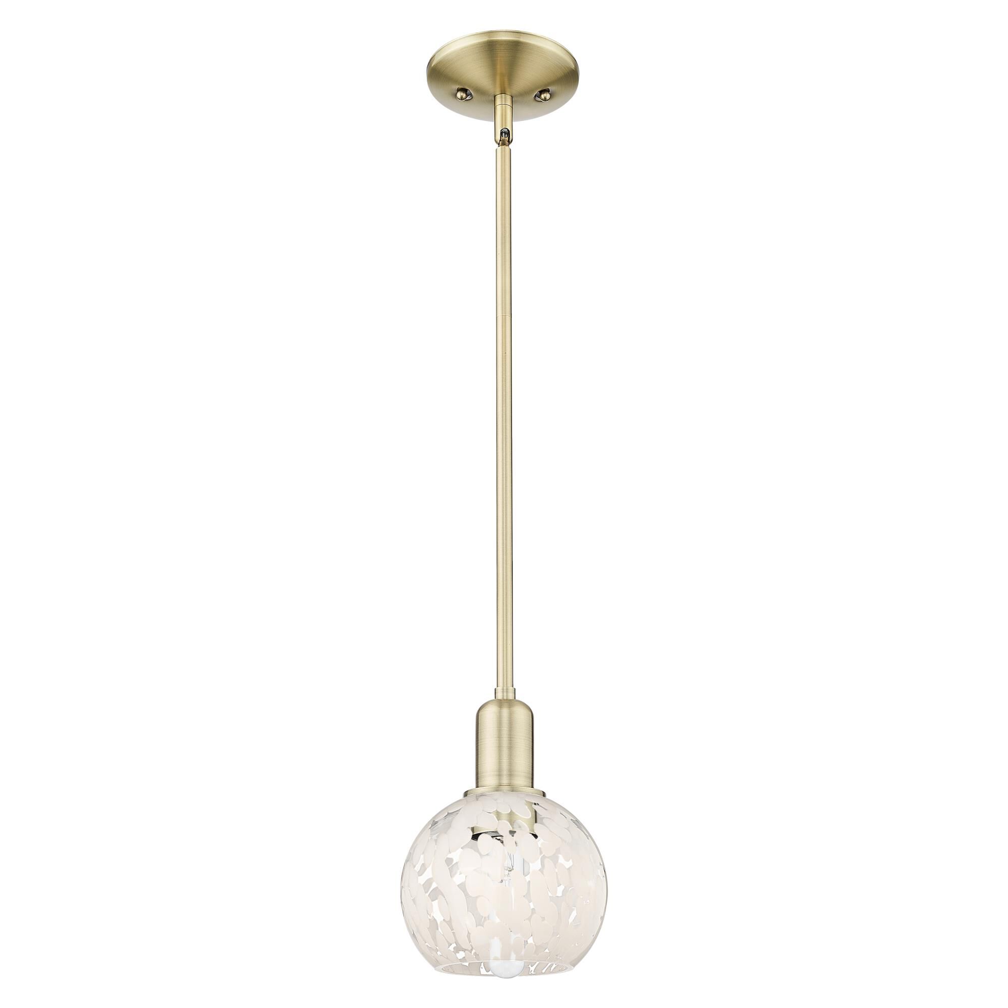 Bruno Marashlian White Mouchette 6 Inch Mini Pendant by Innovations Lighting