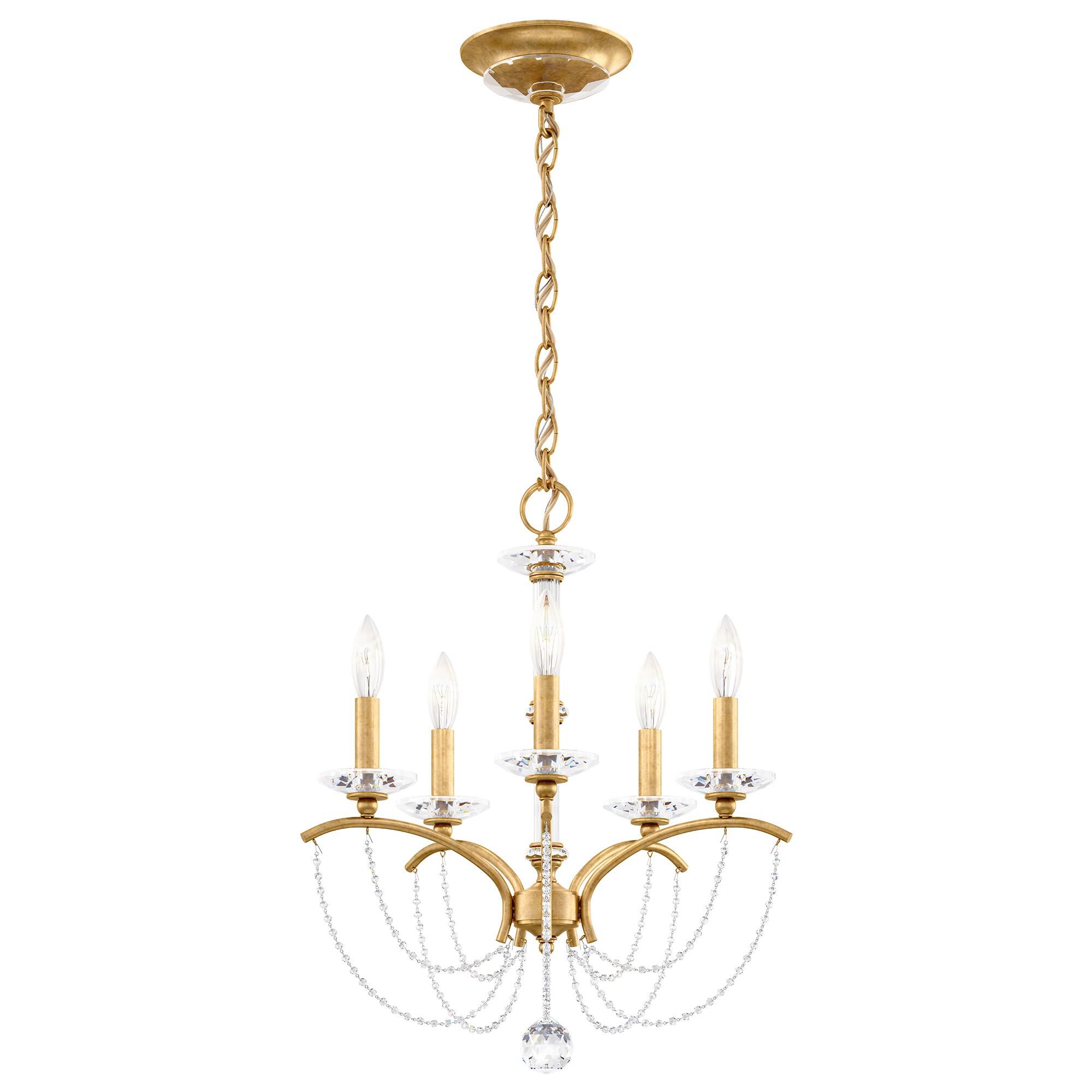 Shown in Heirloom Gold finish and Clear Optic crystal