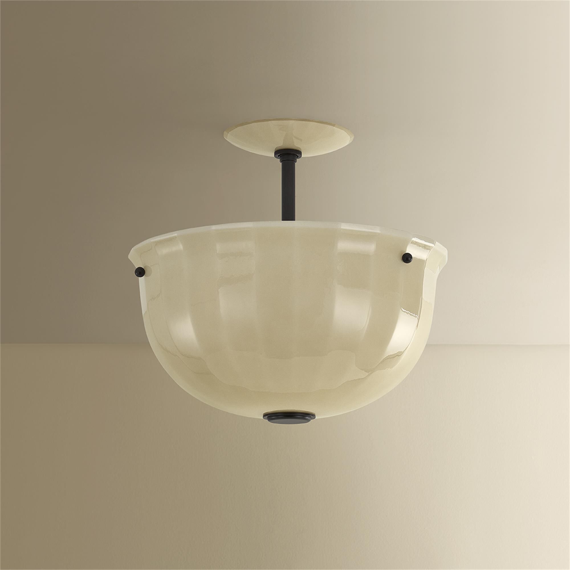 Shown in Distressed Bronze finish and Etched with Optic glass