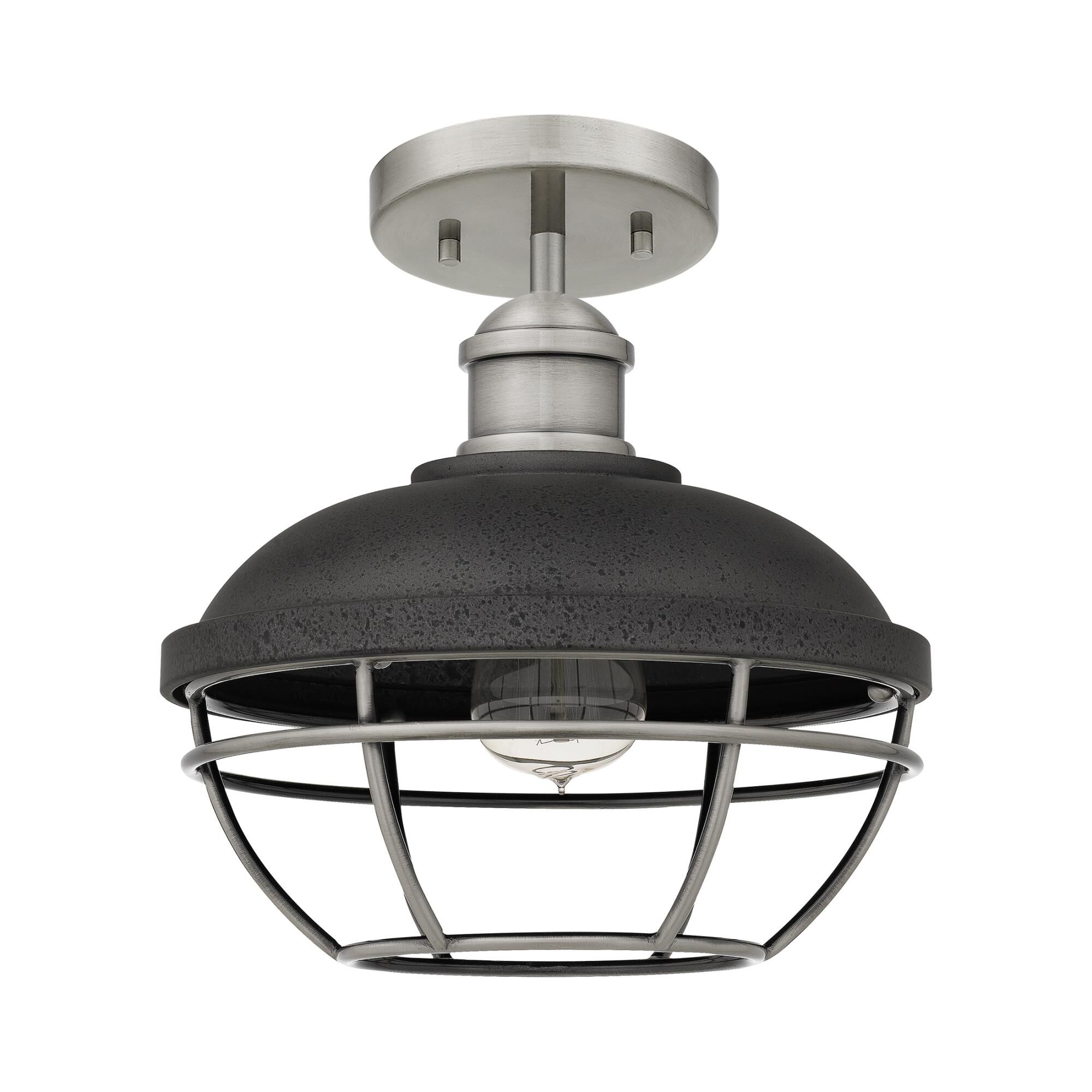 Shown in Antique Polished Nickel finish and Metal shade