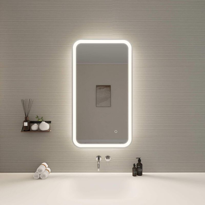Harmoni 36 Inch Rectangular LED Lighted Mirror by Elegant Decor
