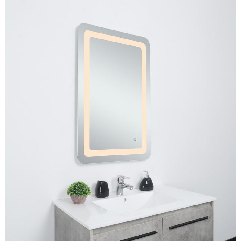 Genesis 30 Inch LED Lighted Mirror by Elegant Decor