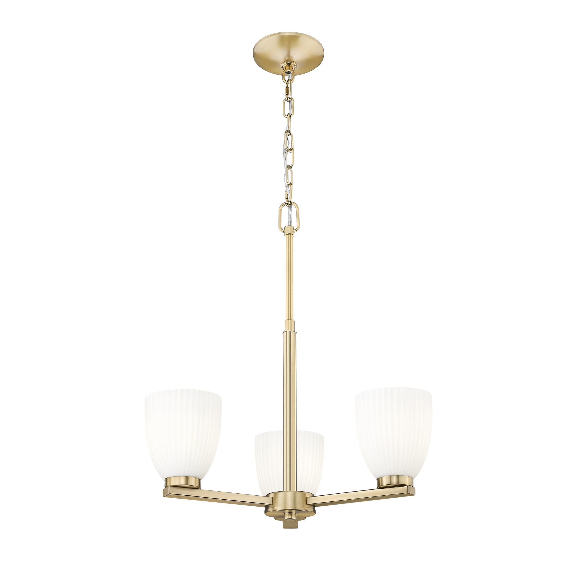 Shown in Modern Gold finish and Matte Opal glass and Matte Opal shade