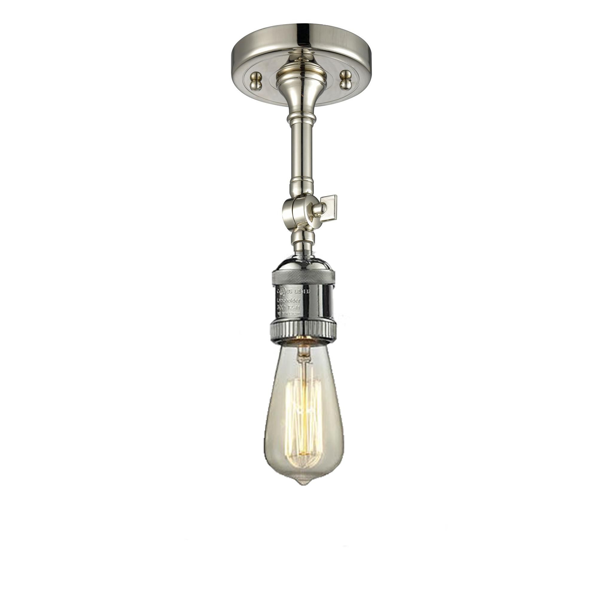 Bruno Marashlian Bare Bulb 4 Inch 1 Light LED Semi Flush Mount by Innovations Lighting