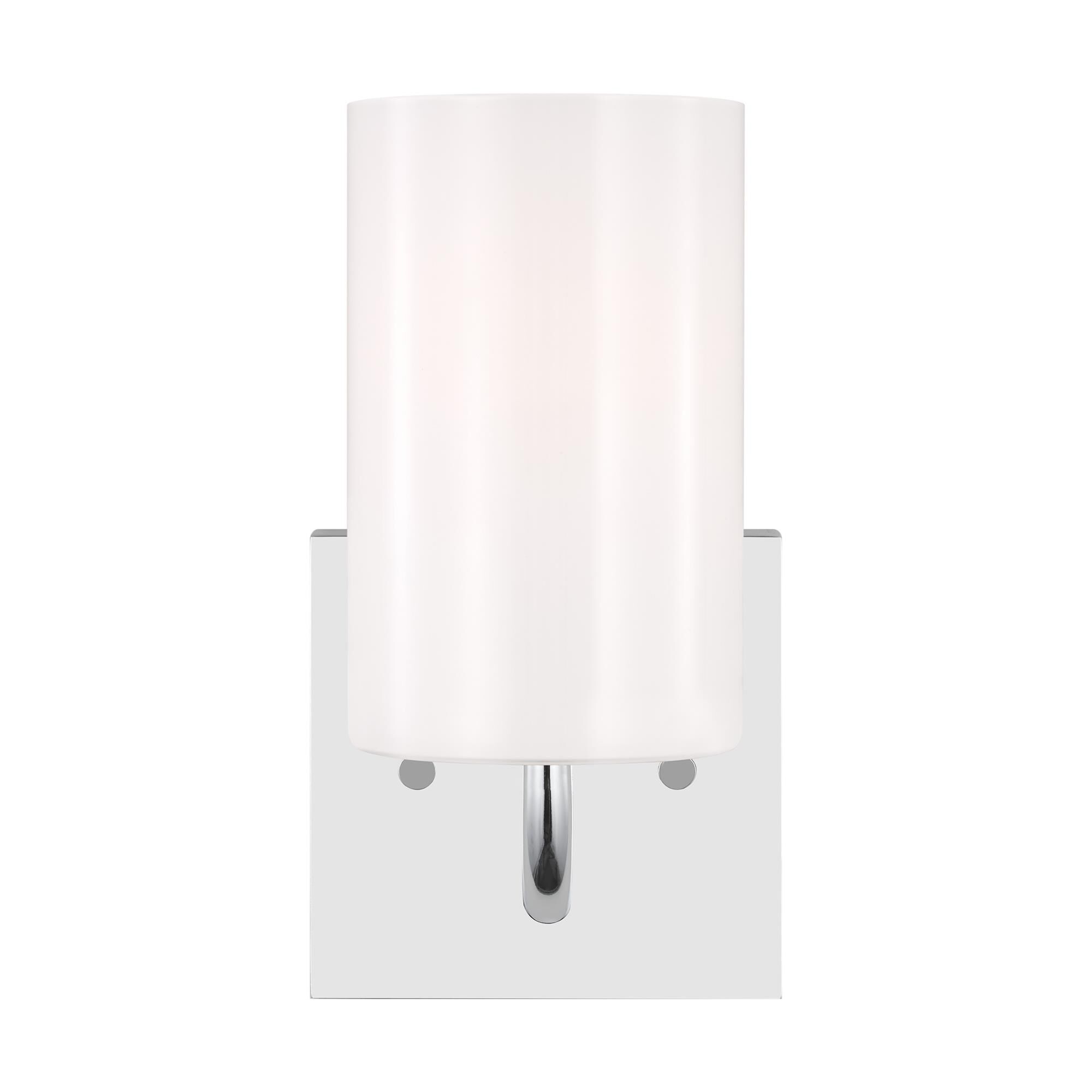 Shown in Chrome finish and Clear Outside / Painted White Inside Glass shade