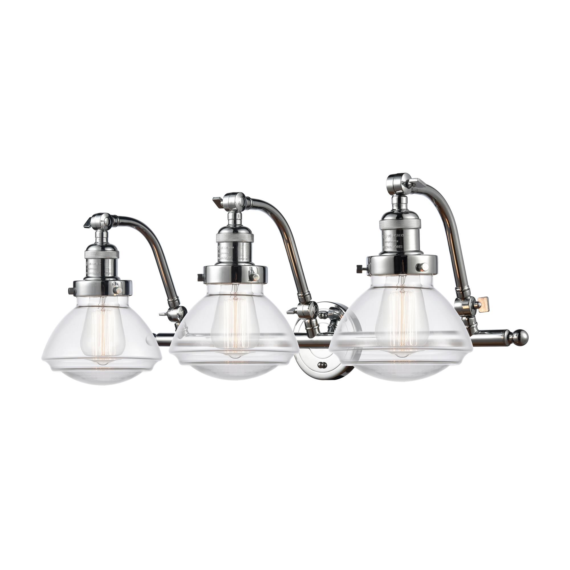 Shown in Polished Chrome finish and Bell glass and Glass shade