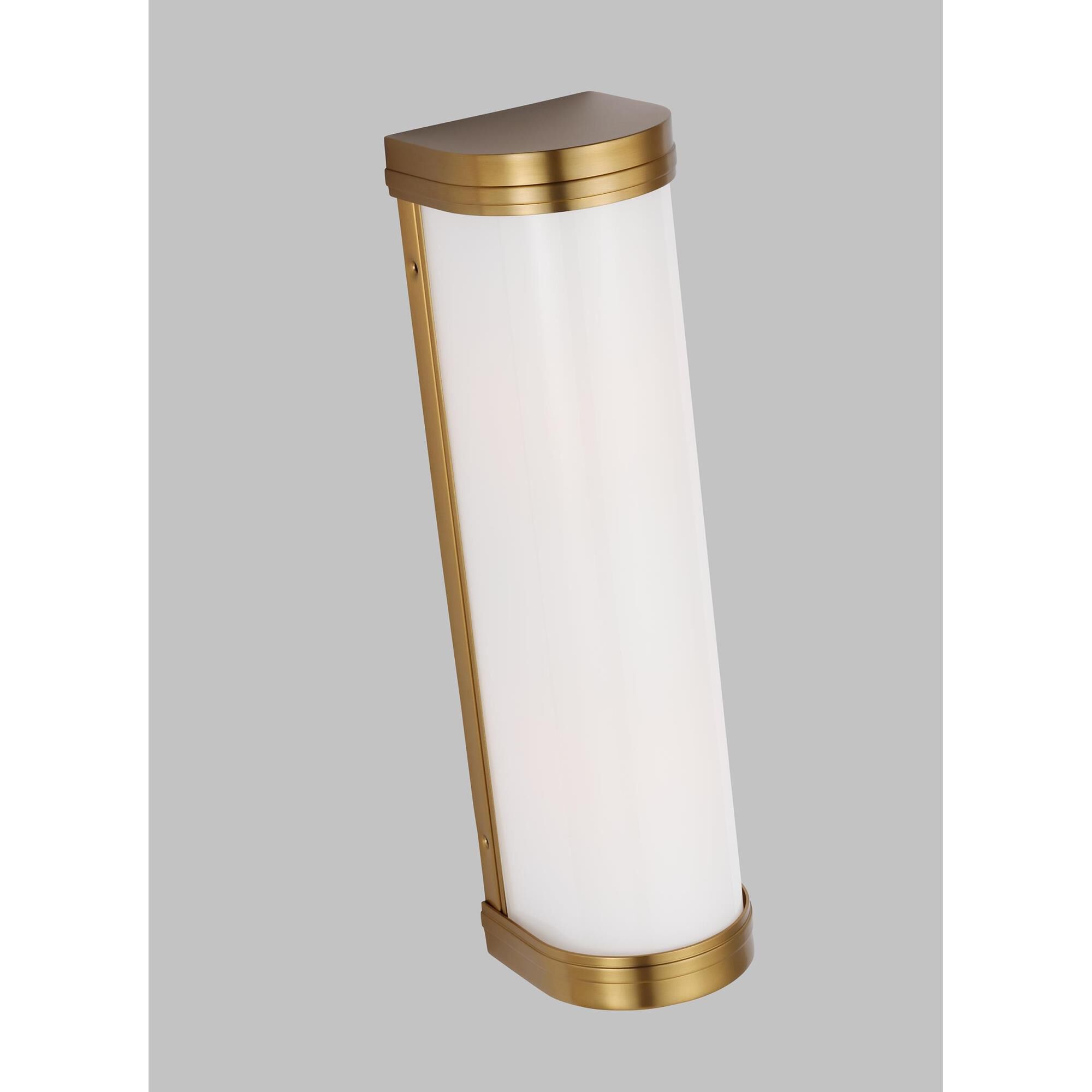 Shown in Burnished Brass finish and Opal Etched Glass shade
