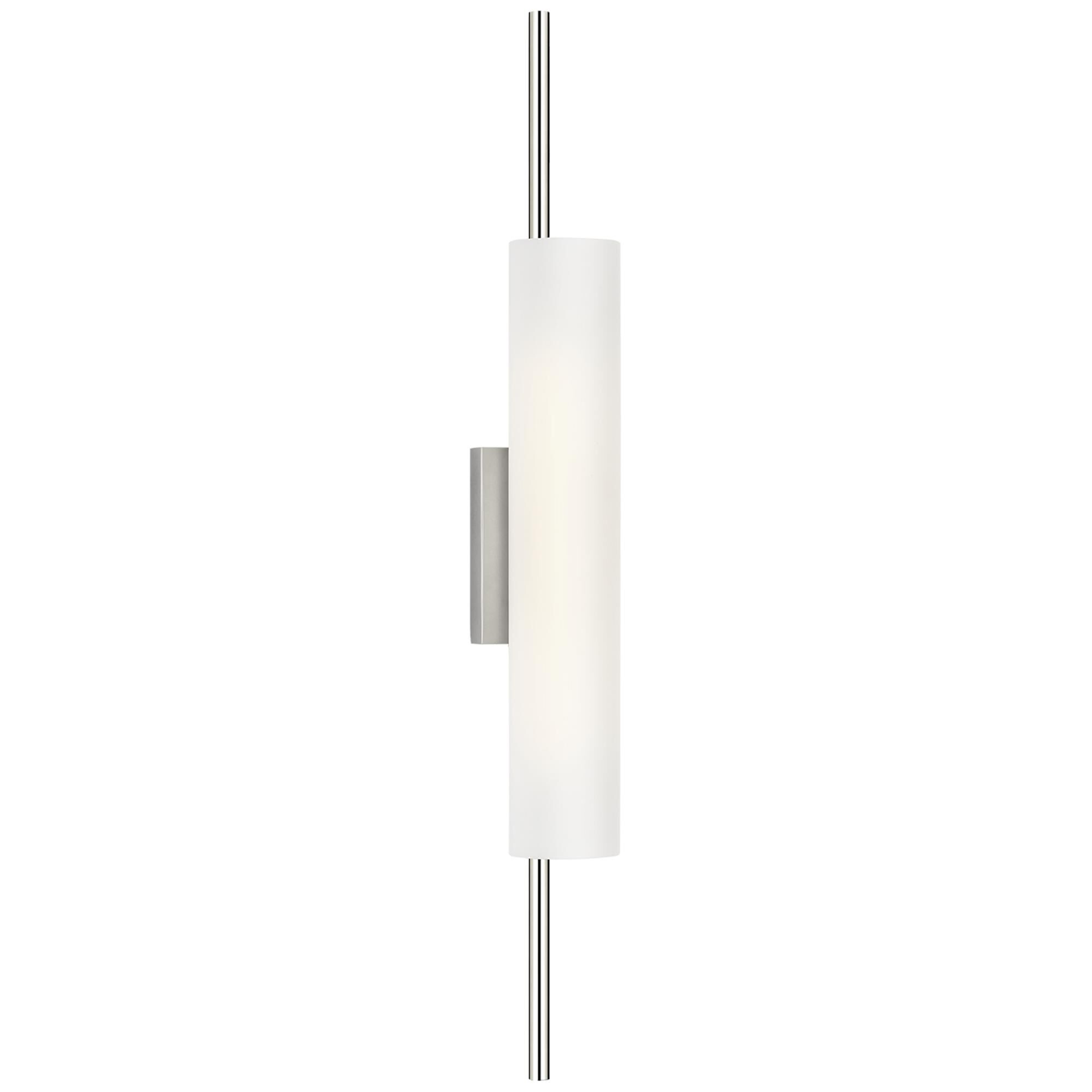 Shown in Polished Nickel finish and Soft Etched glass