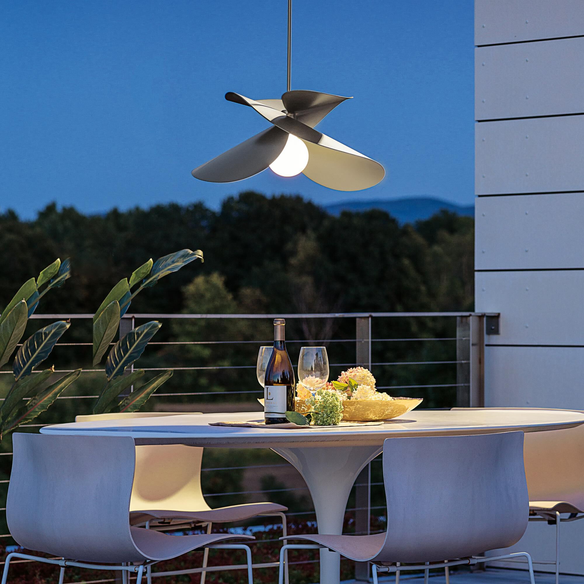 Hibiscus Outdoor Hanging Lantern by Hubbardton Forge