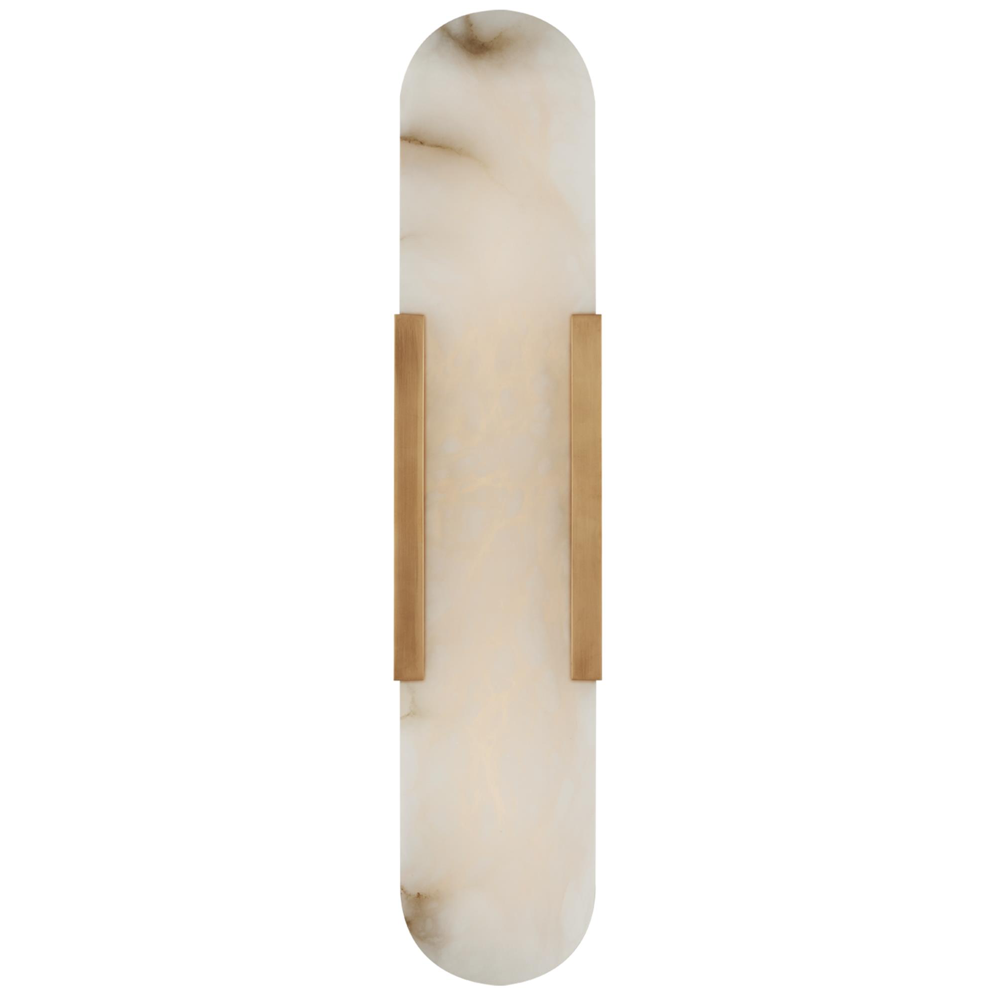 Shown in Antique Burnished Brass finish and Alabaster glass