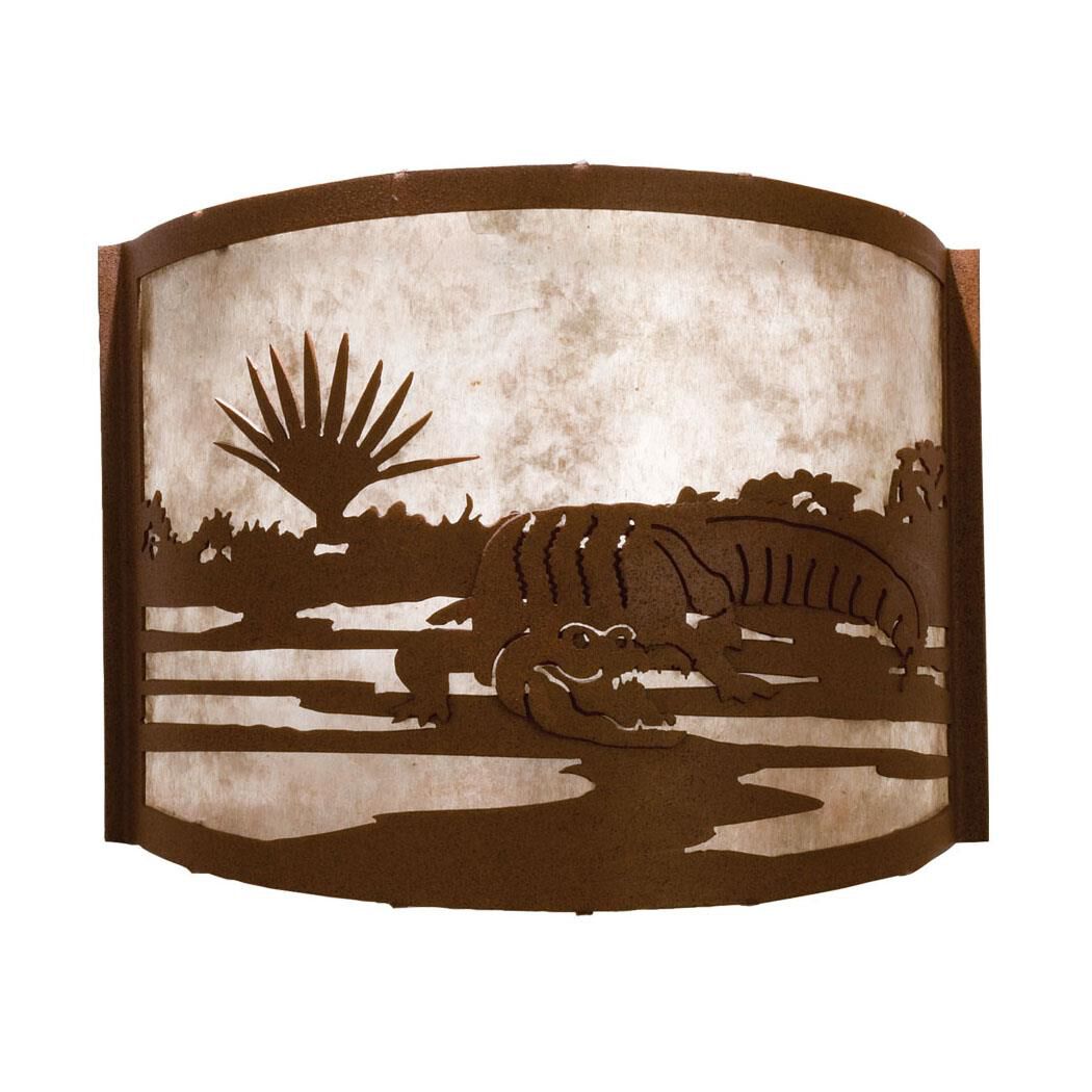 Shown in Rust finish and Silver Mica glass