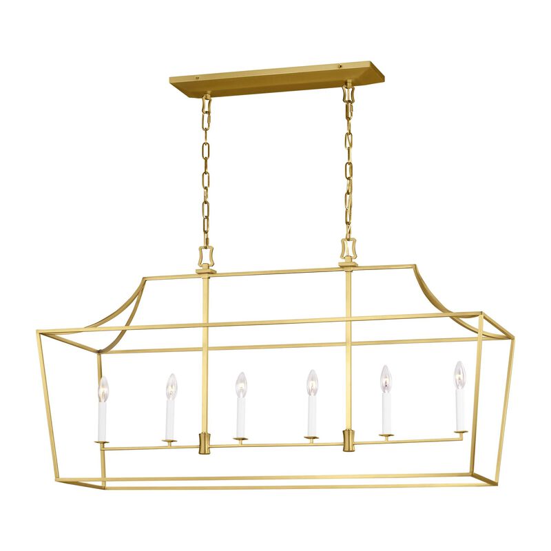 Chapman & Myers Southold 48 Inch 6 Light Linear Suspension Light by Visual Comfort Studio Collection