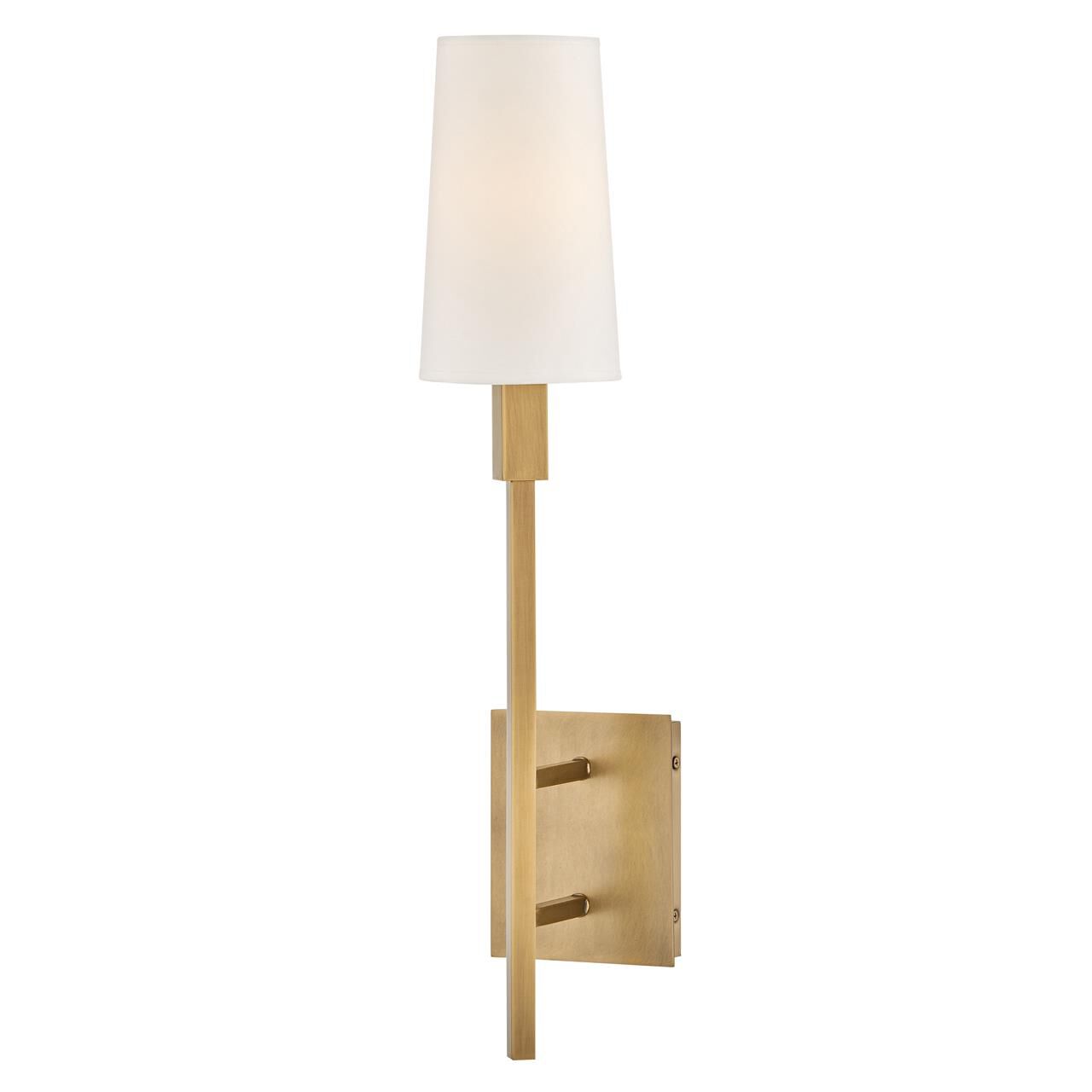 Shown in Heritage Brass finish and Natural Paper shade