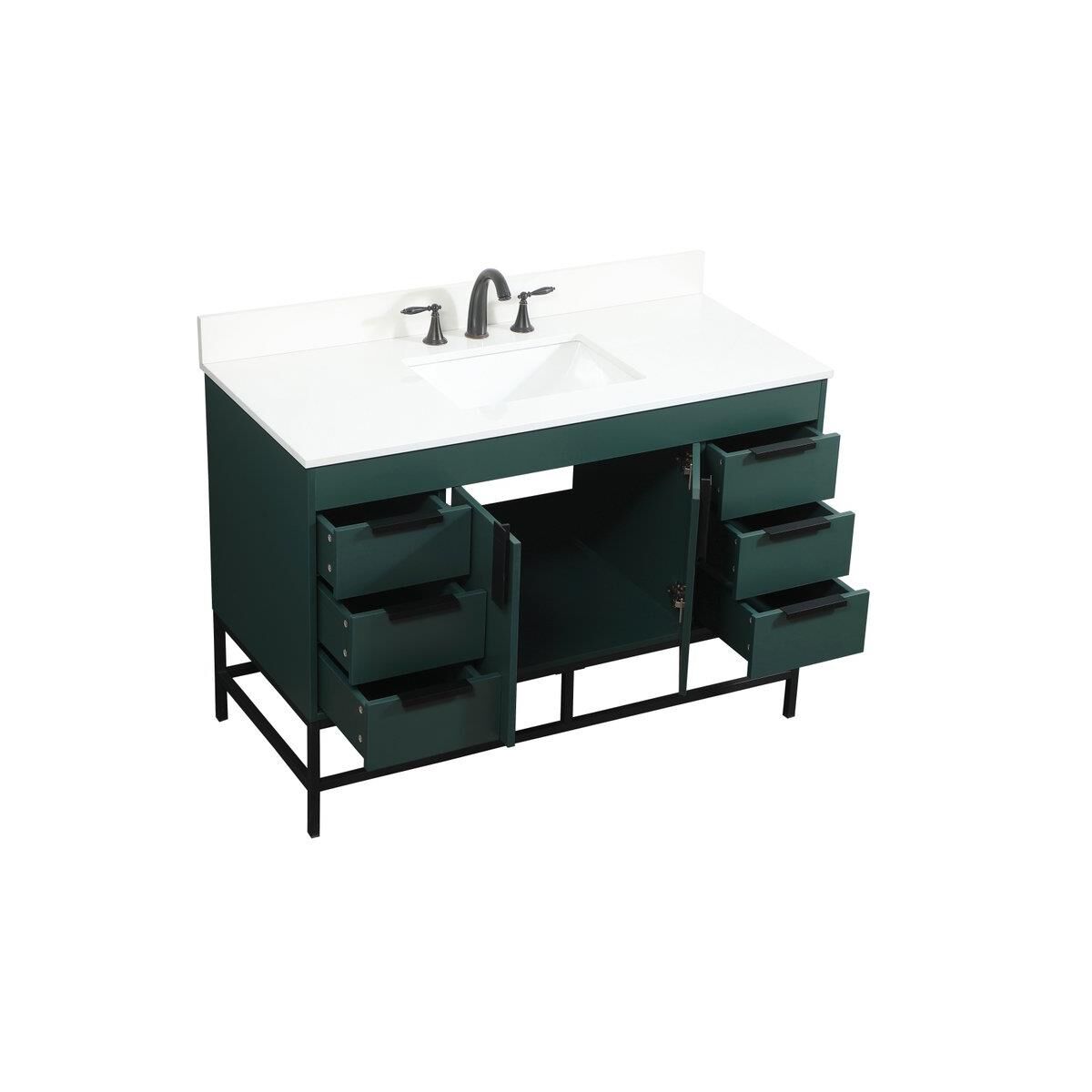 Shown in Green finish and With Backsplash accent