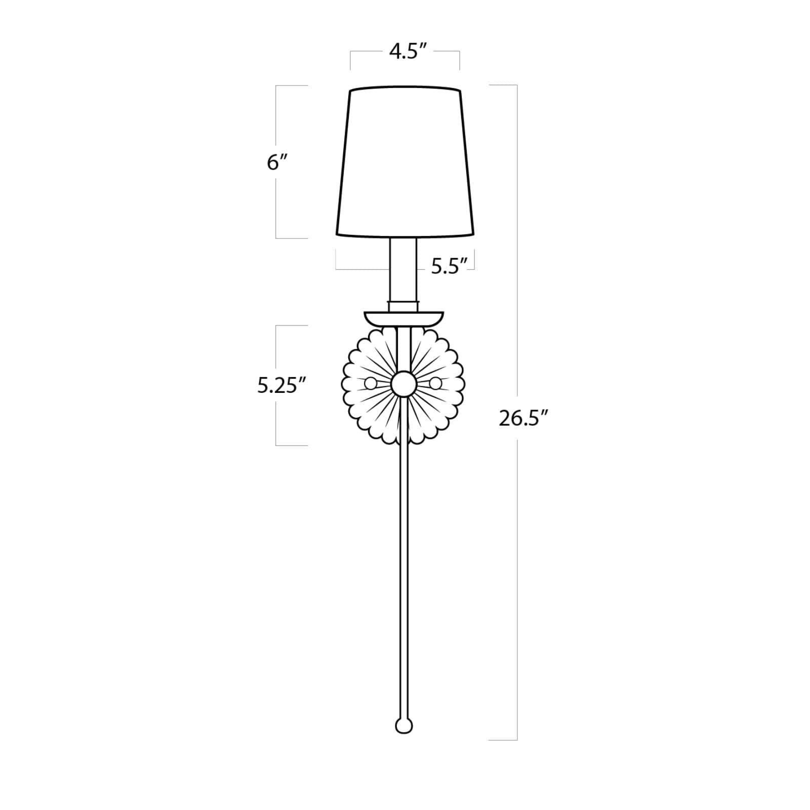 Clove 27 Inch Wall Sconce by Regina Andrew