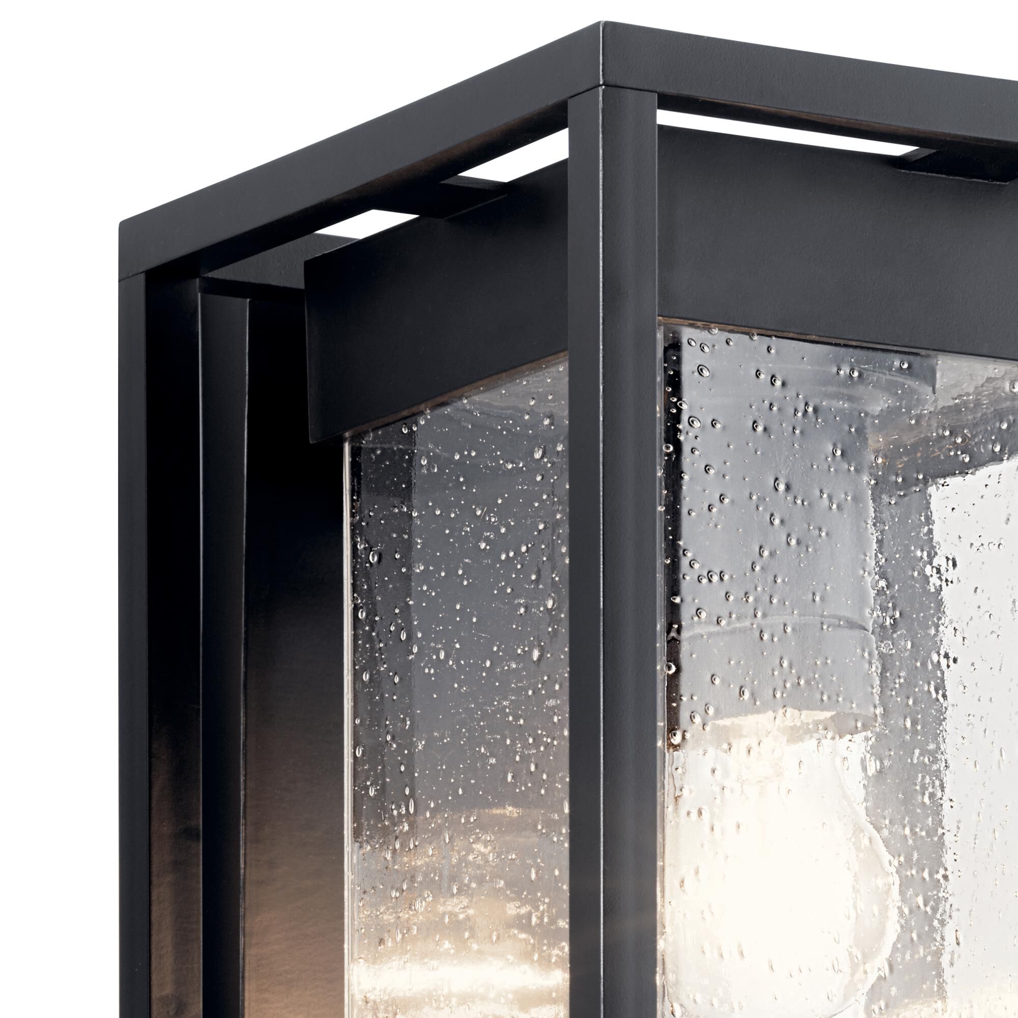 Shown in Black With Silver Highlights finish and Clear Seeded glass