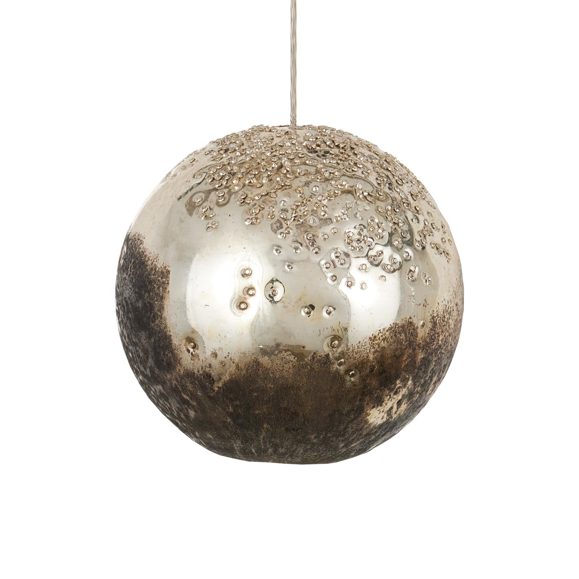Shown in Antique Silver/Antique Gold/Matte Charcoal/Silver finish and Antique Gold/Black/Glass shade