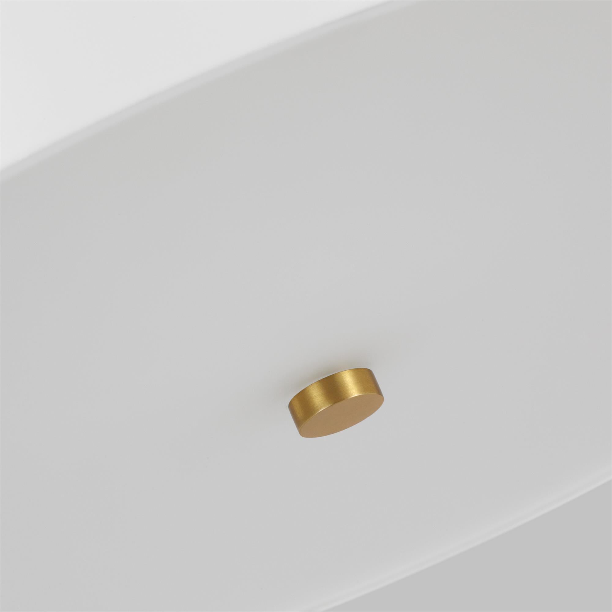 Shown in Burnished Brass finish and Etched glass