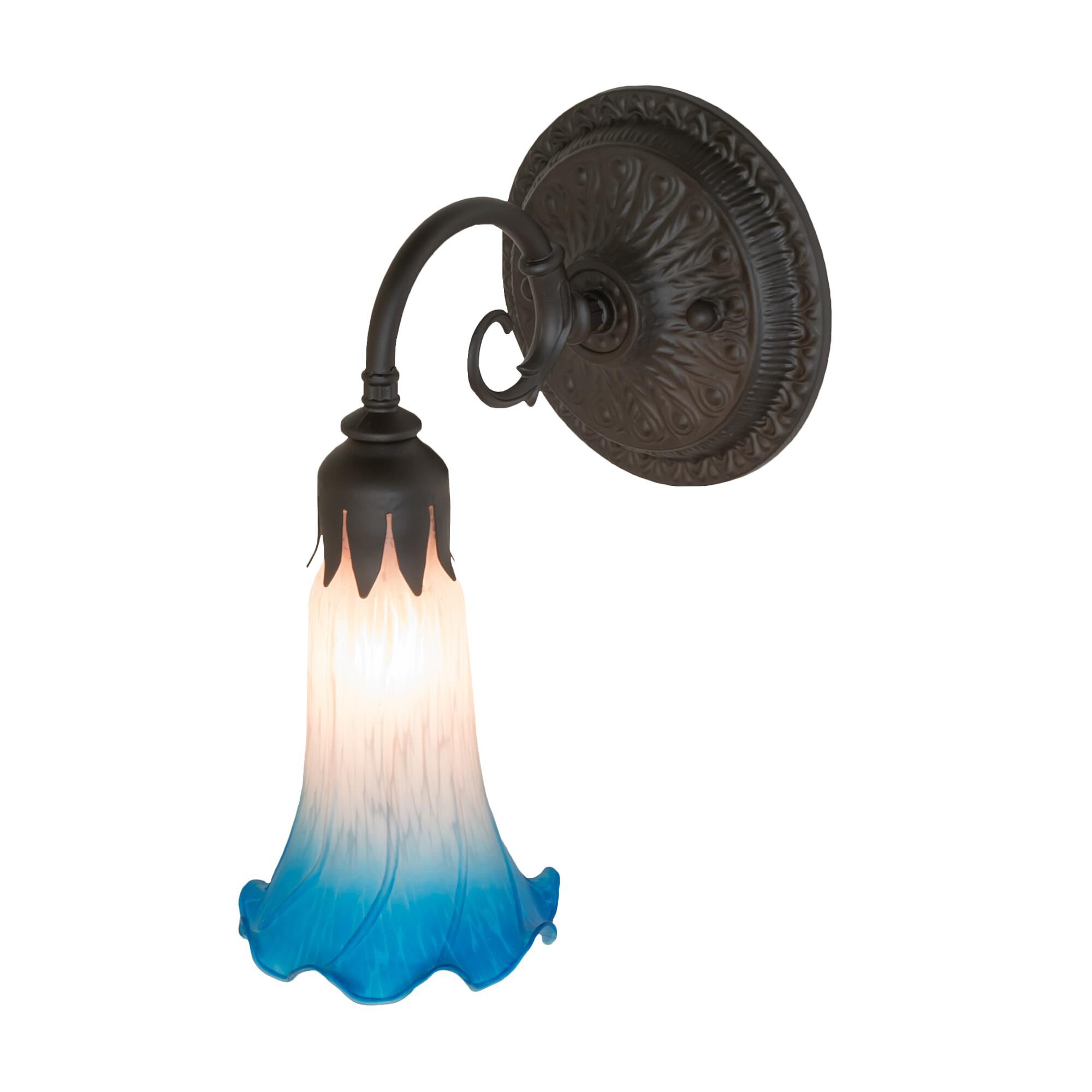 Meyda Lighting Pink and Blue 10 Inch Wall Sconce