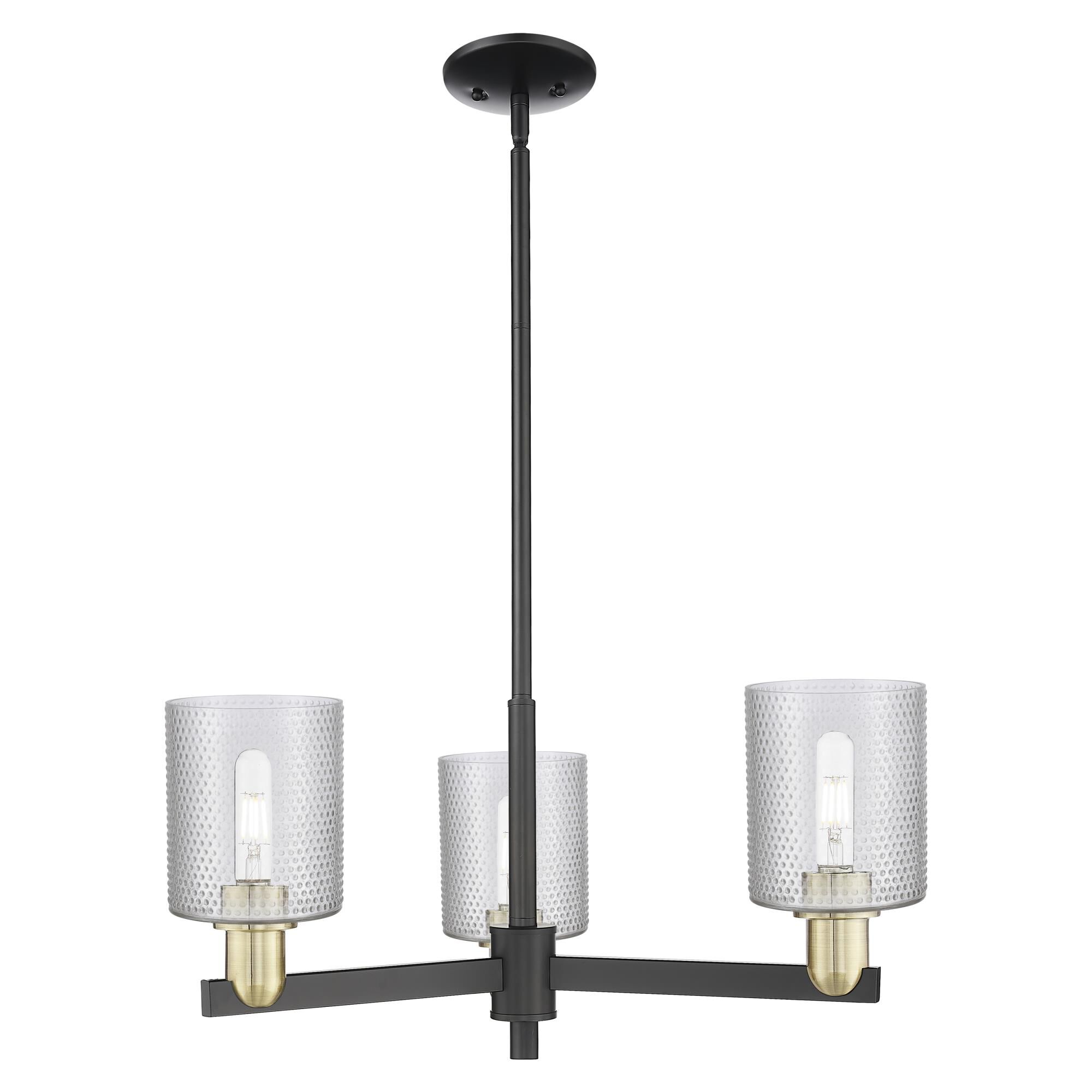 Shown in Black Antique Brass finish and Clear glass