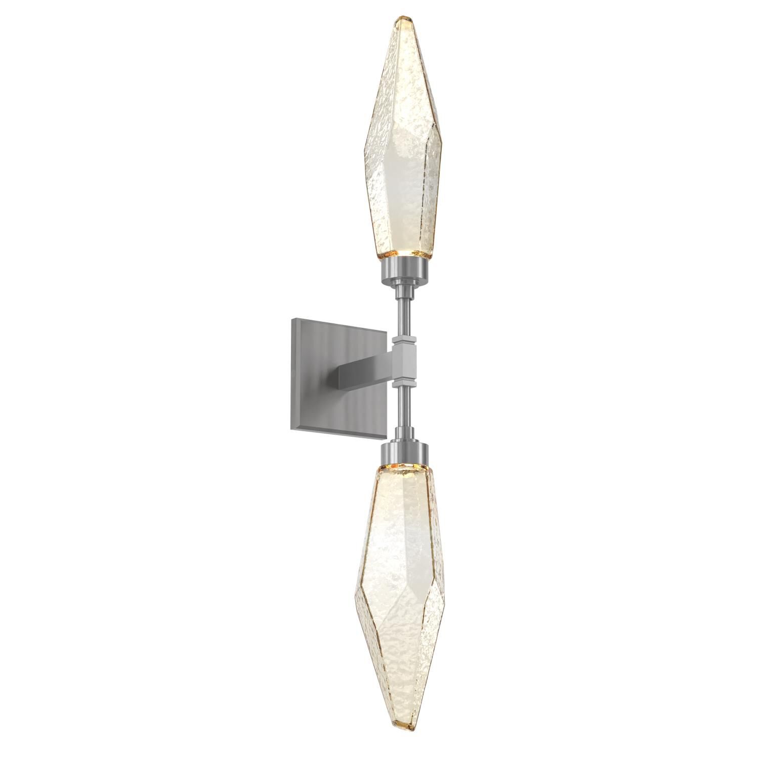 Shown in Gunmetal finish and Chilled Blown And Amber glass