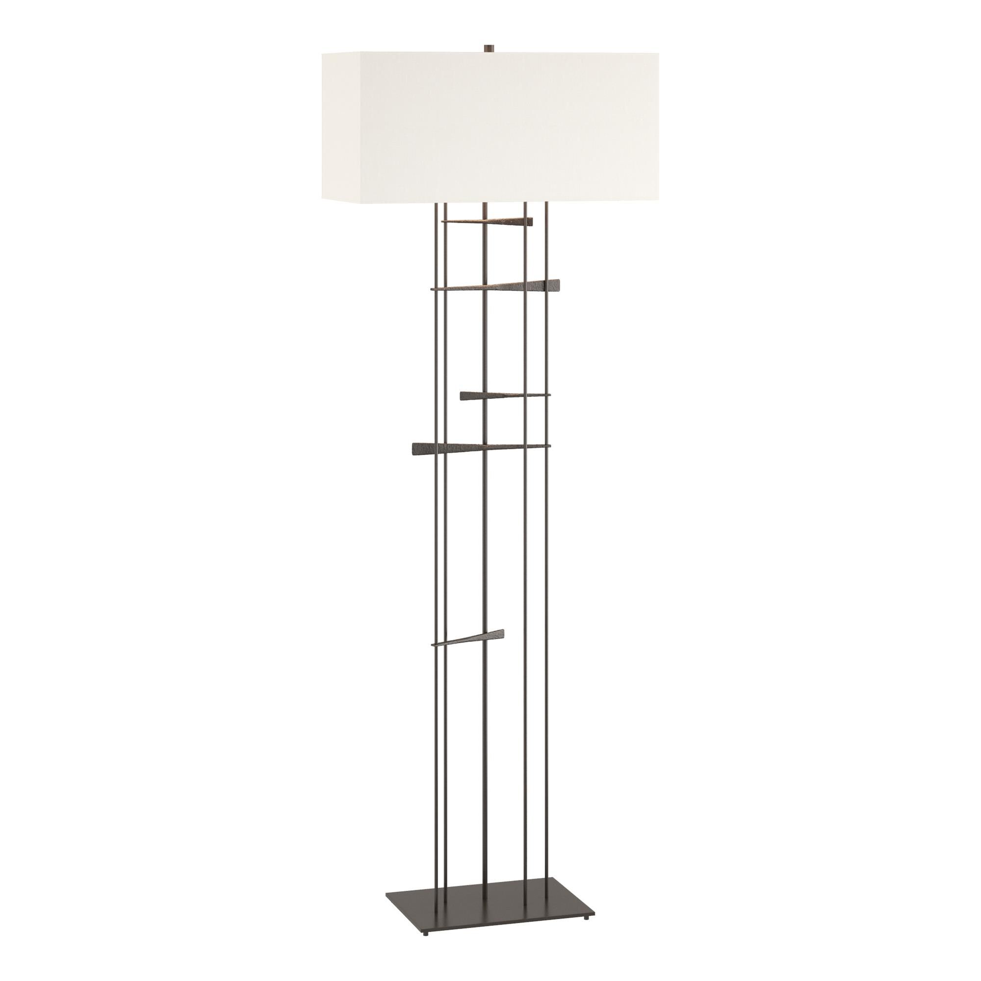 Shown in Oil Rubbed Bronze finish and Natural Anna shade