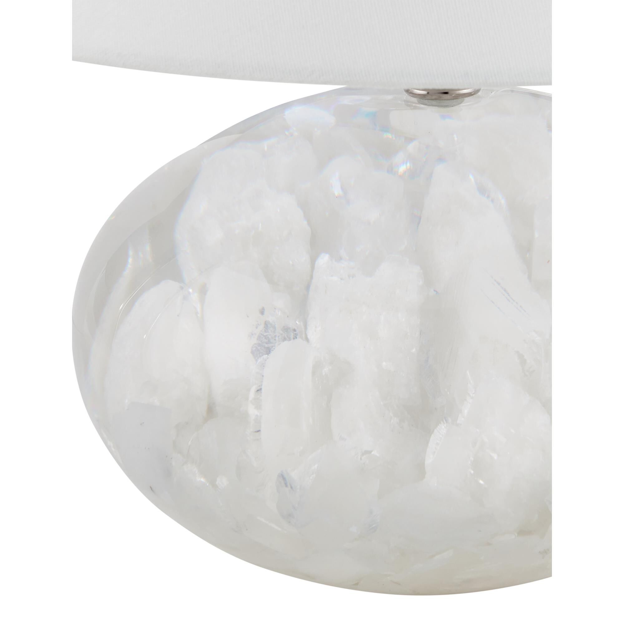 Shown in Clear finish and White Linen shade