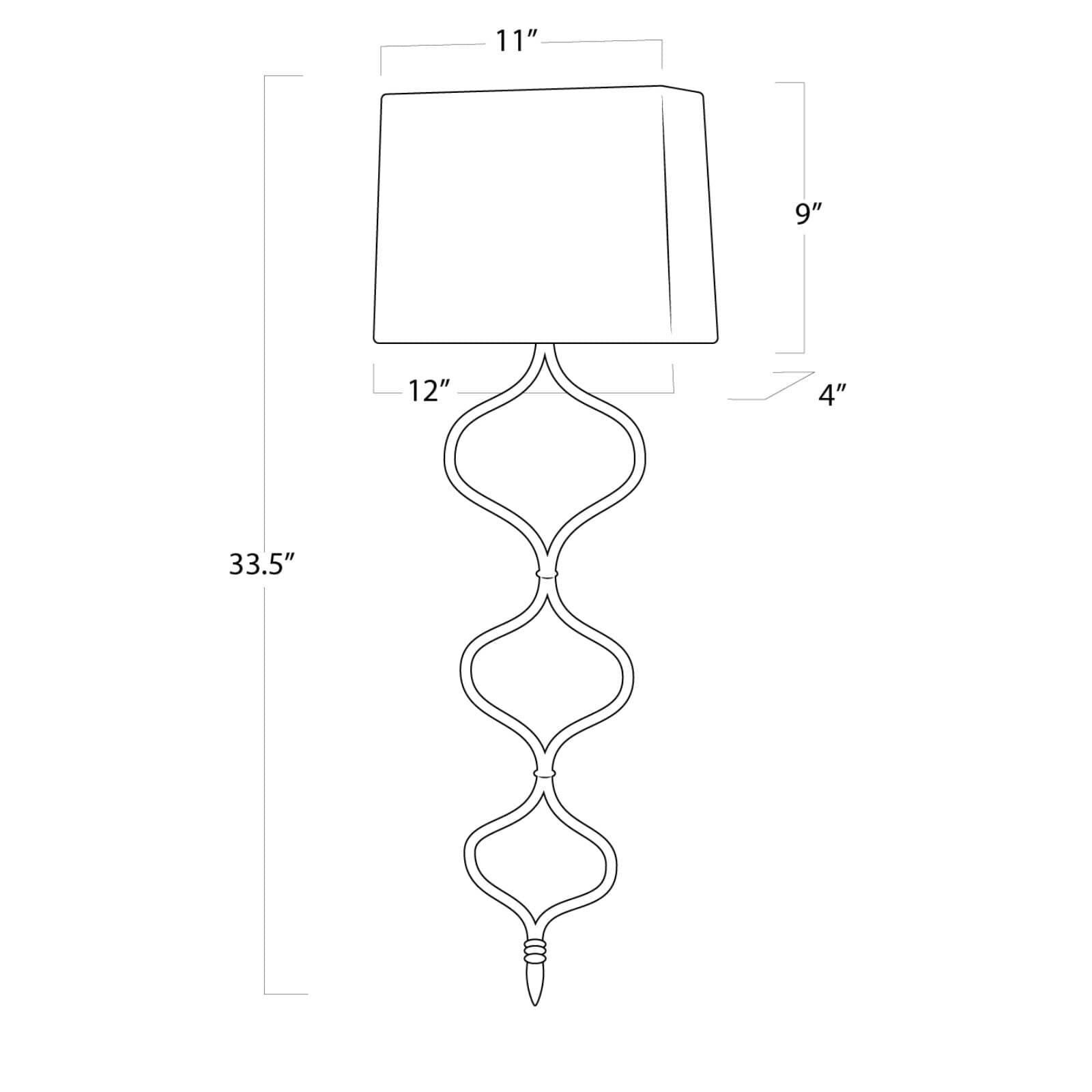 Sinuous 34 Inch Wall Sconce by Regina Andrew