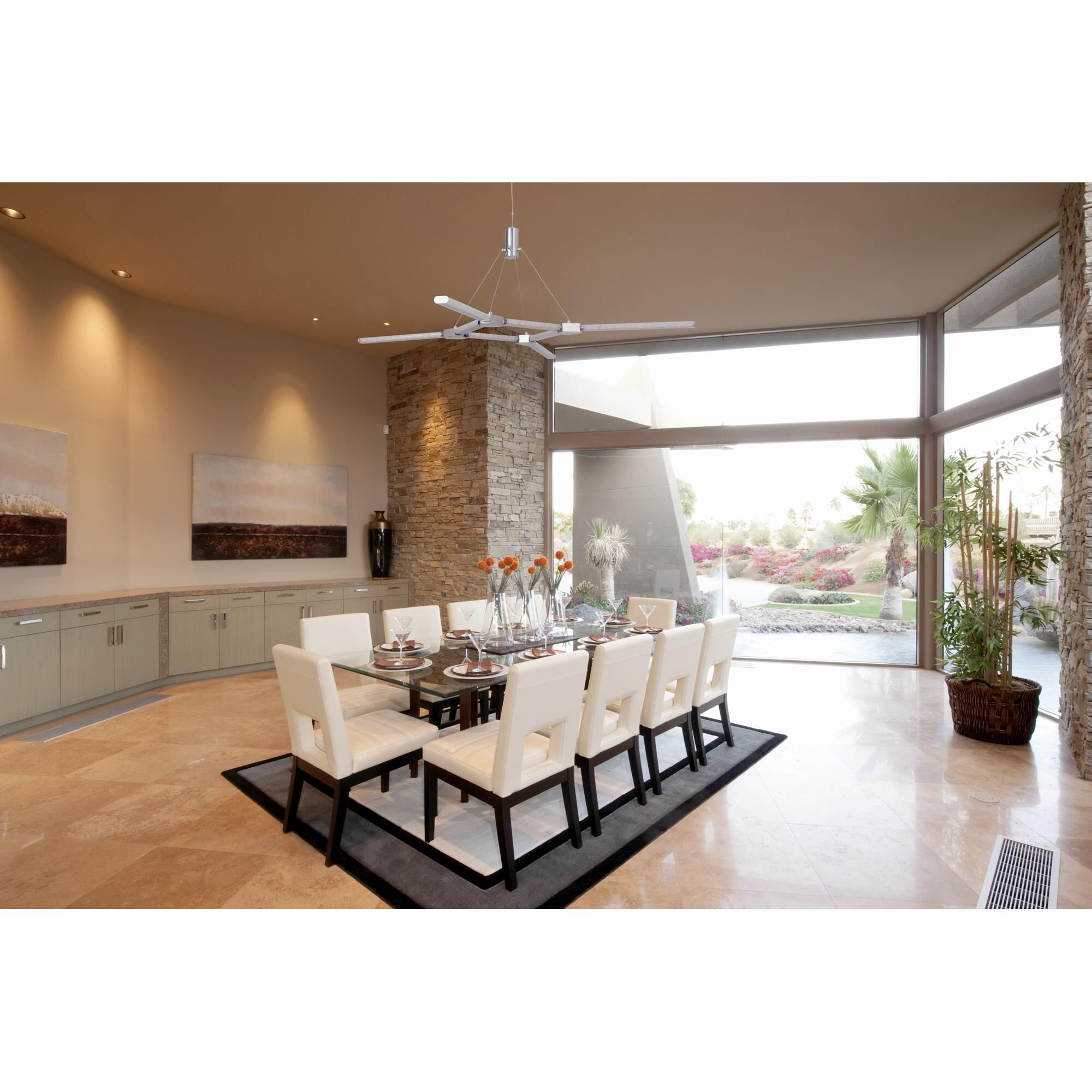 Shown in Chrome finish and Yes glass and Yes shade