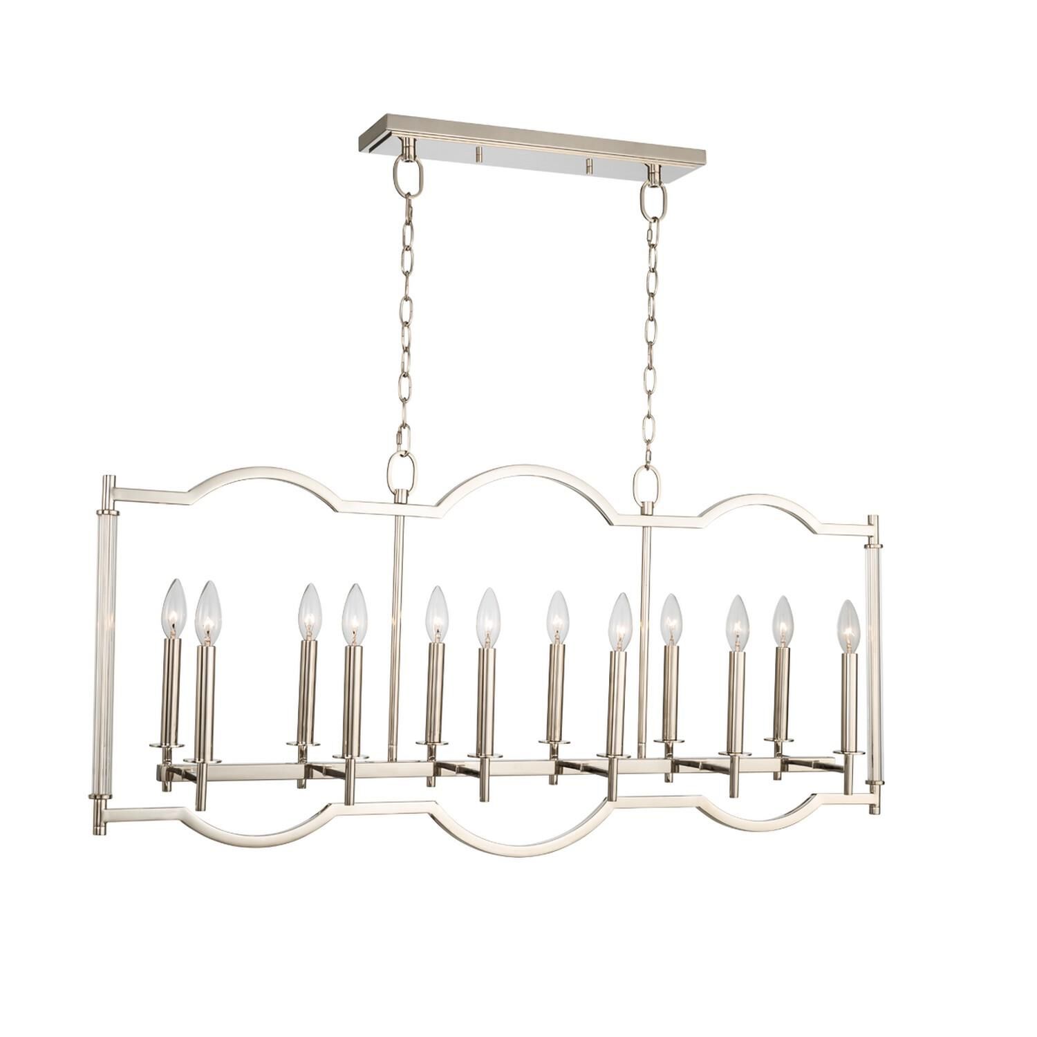 Provence 44 Inch 12 Light Linear Suspension Light by Kalco Lighting