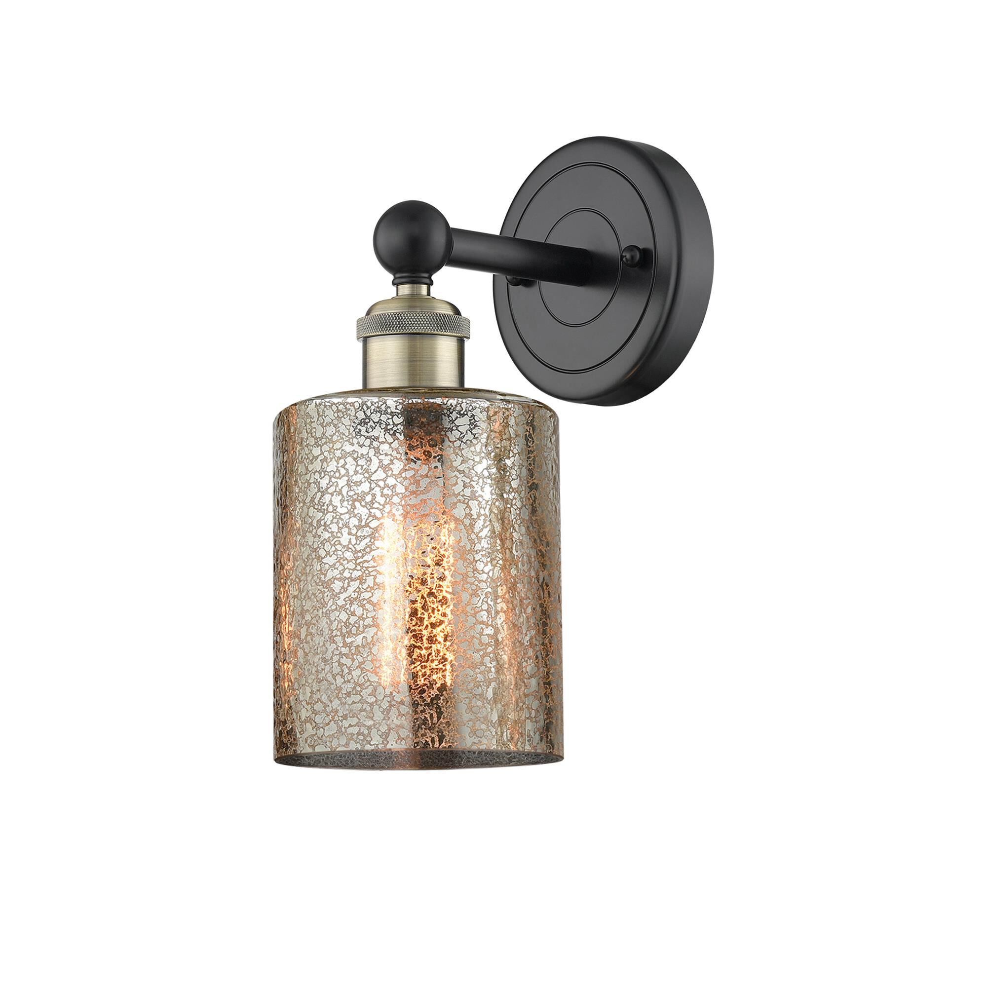 Shown in Black Antique Brass finish and Mercury glass