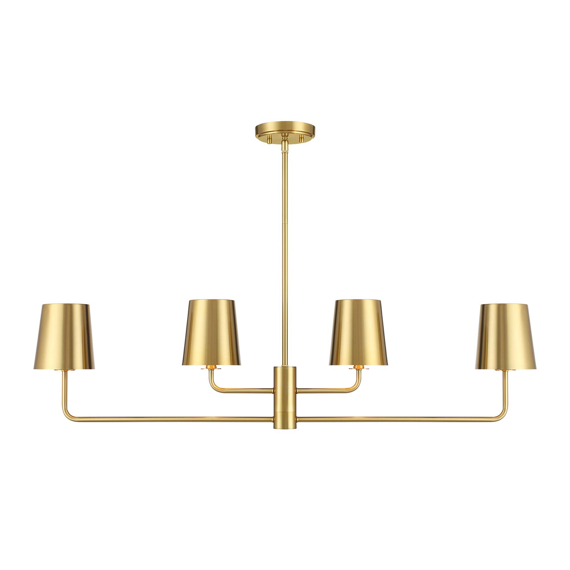 Shown in Natural Brass finish and Metal shade