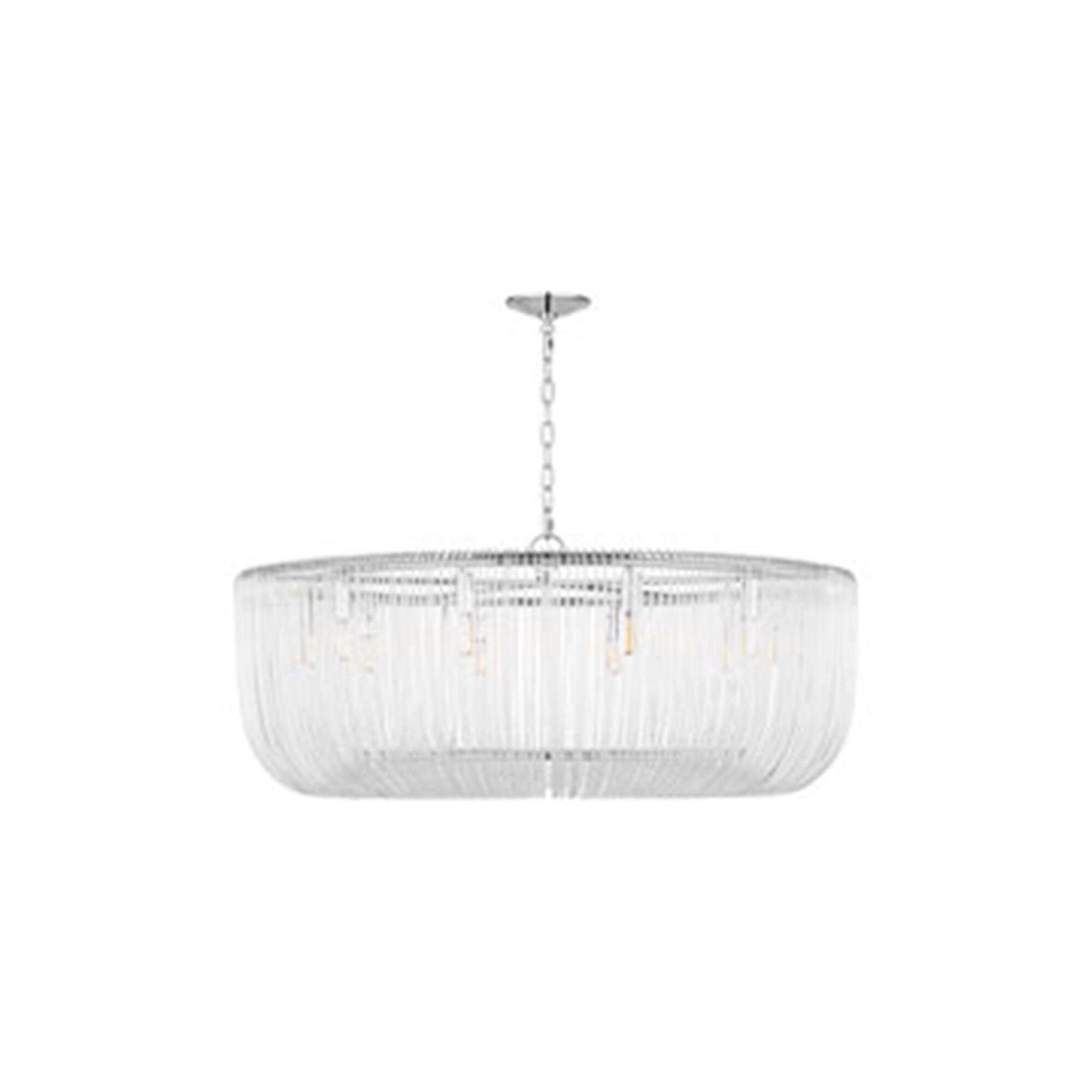 Shown in Polished Nickel finish and Clear glass
