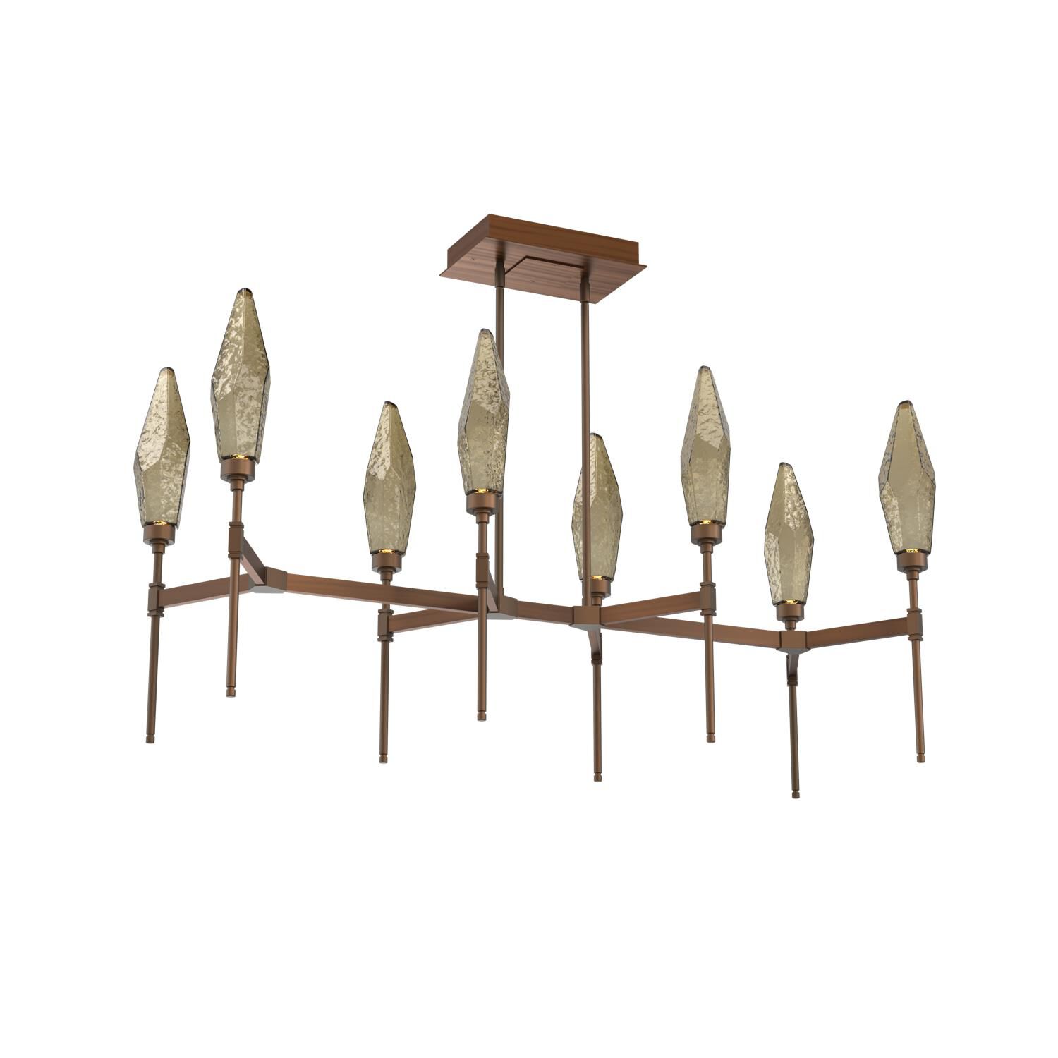 Shown in Burnished Brass finish and Bronze glass