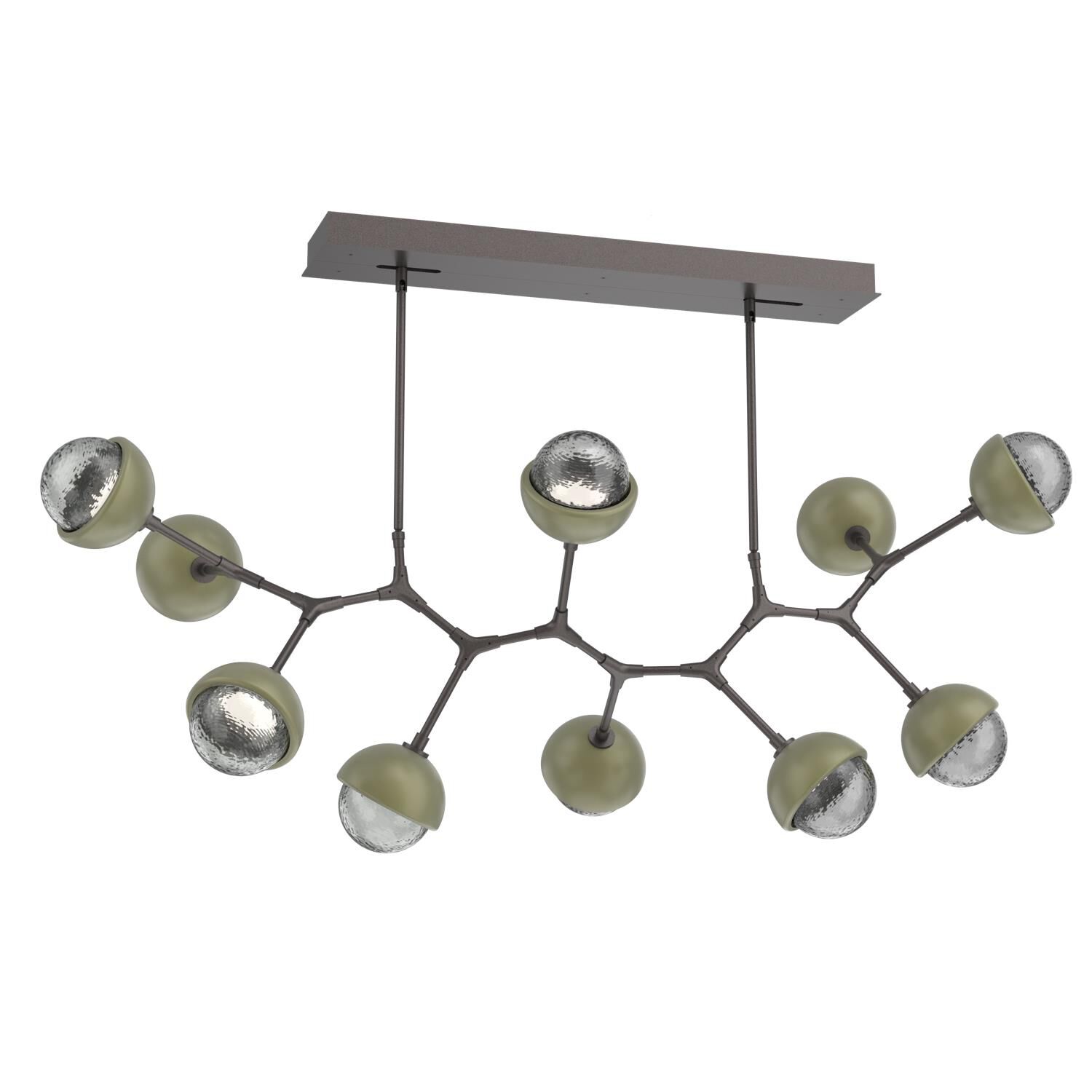 Levi Wilson Cabochon 56 Inch Linear Suspension Light by Hammerton Studio