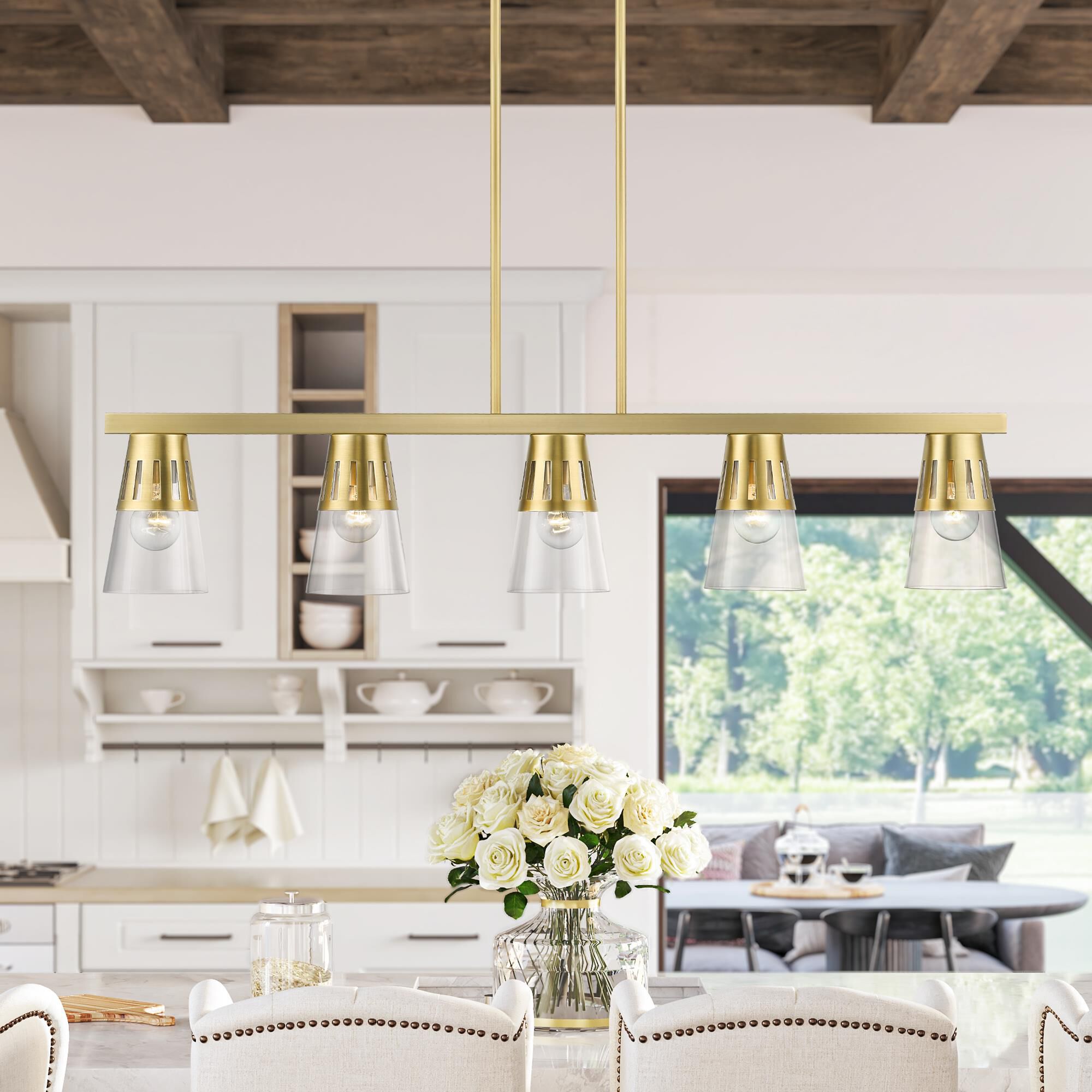 Bennington 42 Inch 5 Light Linear Suspension Light by Livex Lighting