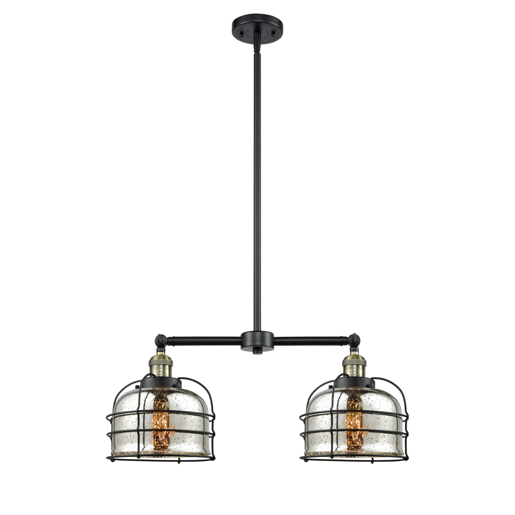 Shown in Black Antique Brass finish and Silver Plated Mercury glass