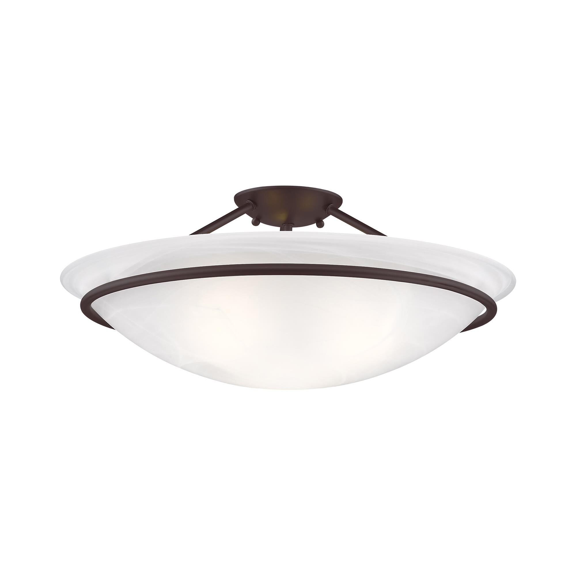Newburgh 20 Inch 3 Light Semi Flush Mount by Livex Lighting