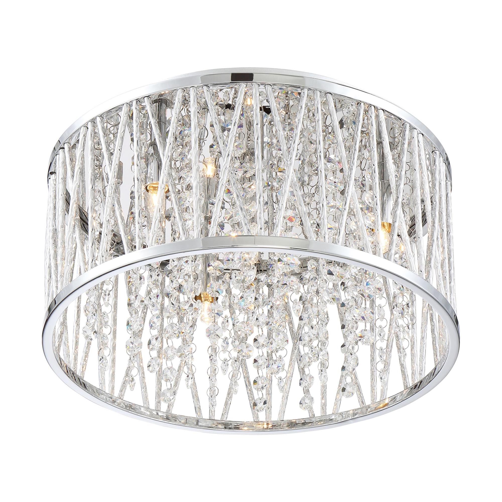 Platinum Collection Crystal Cove 13 Inch 4 Light LED Flush Mount by Quoizel