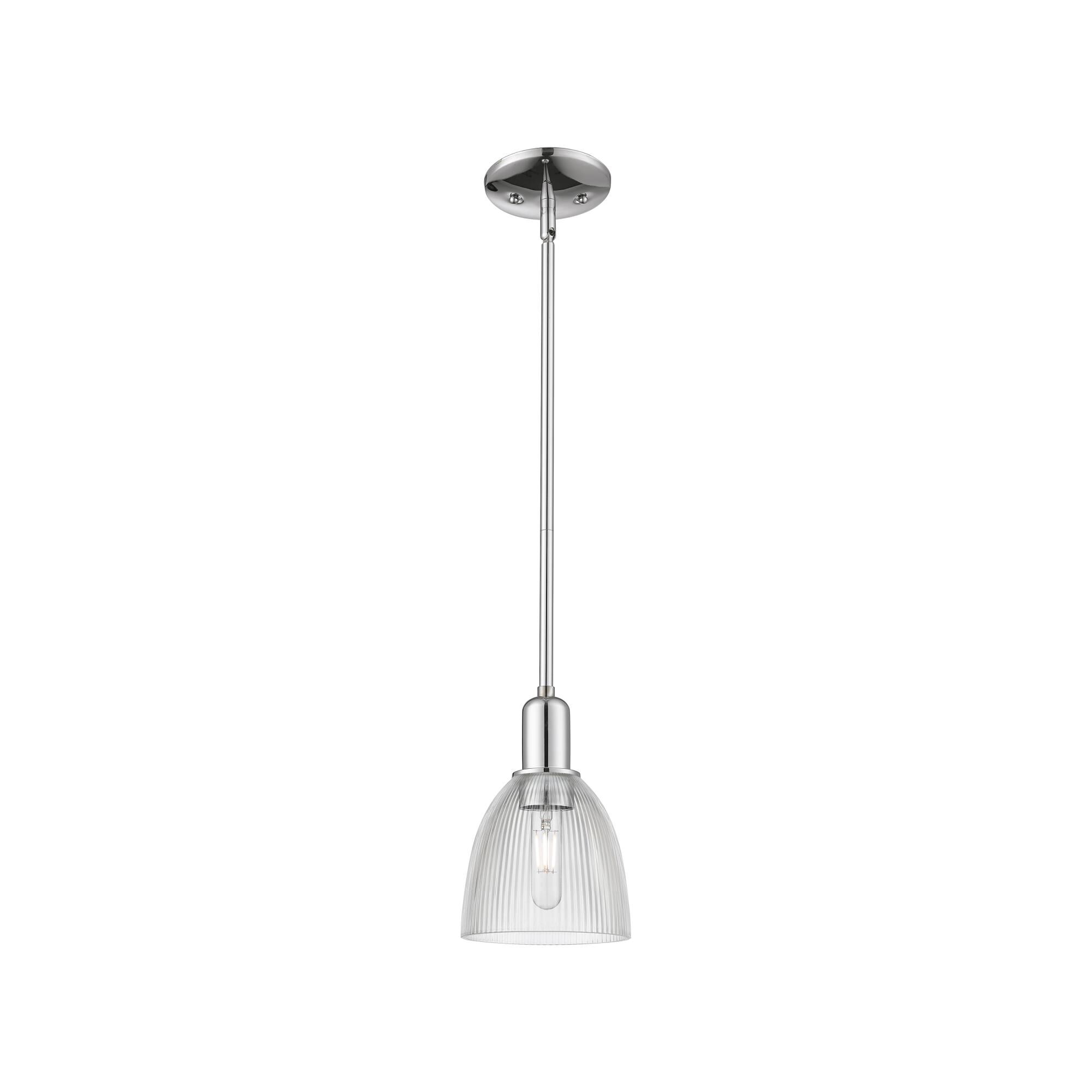 Shown in Polished Chrome finish and Clear glass