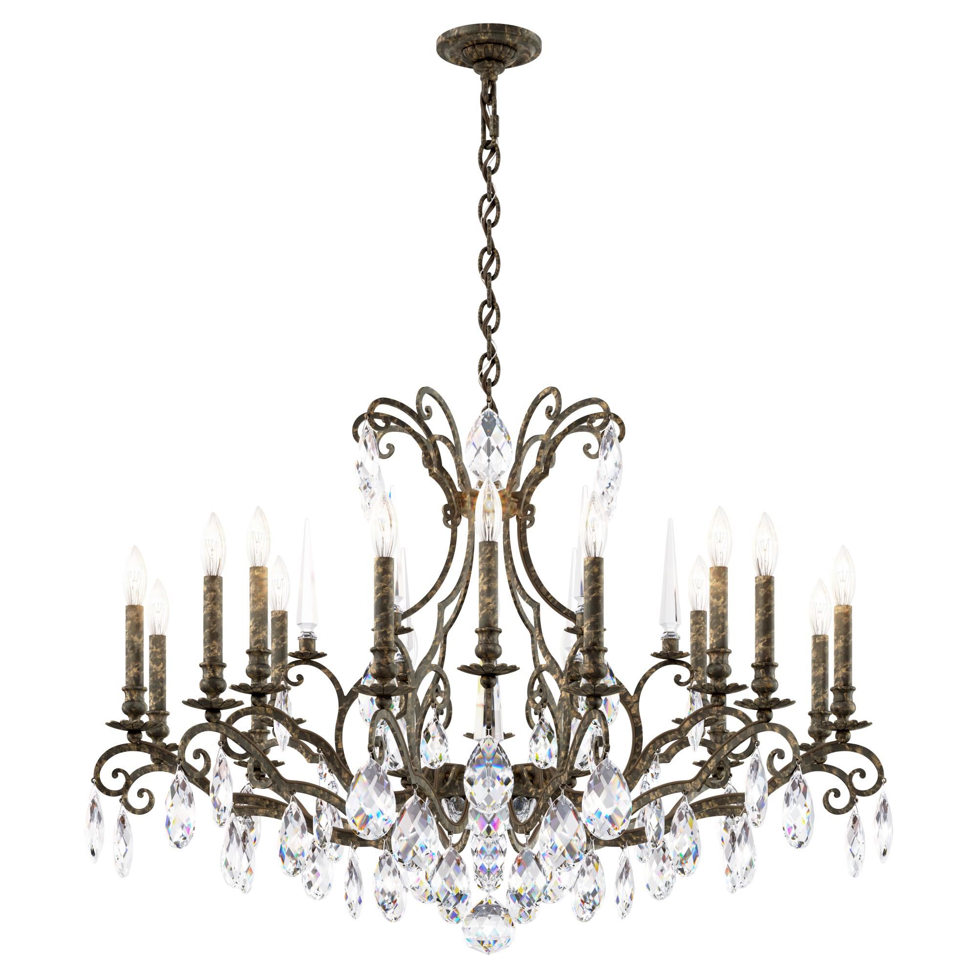Nouveau 40 Inch 18 Light Chandelier by Schonbek