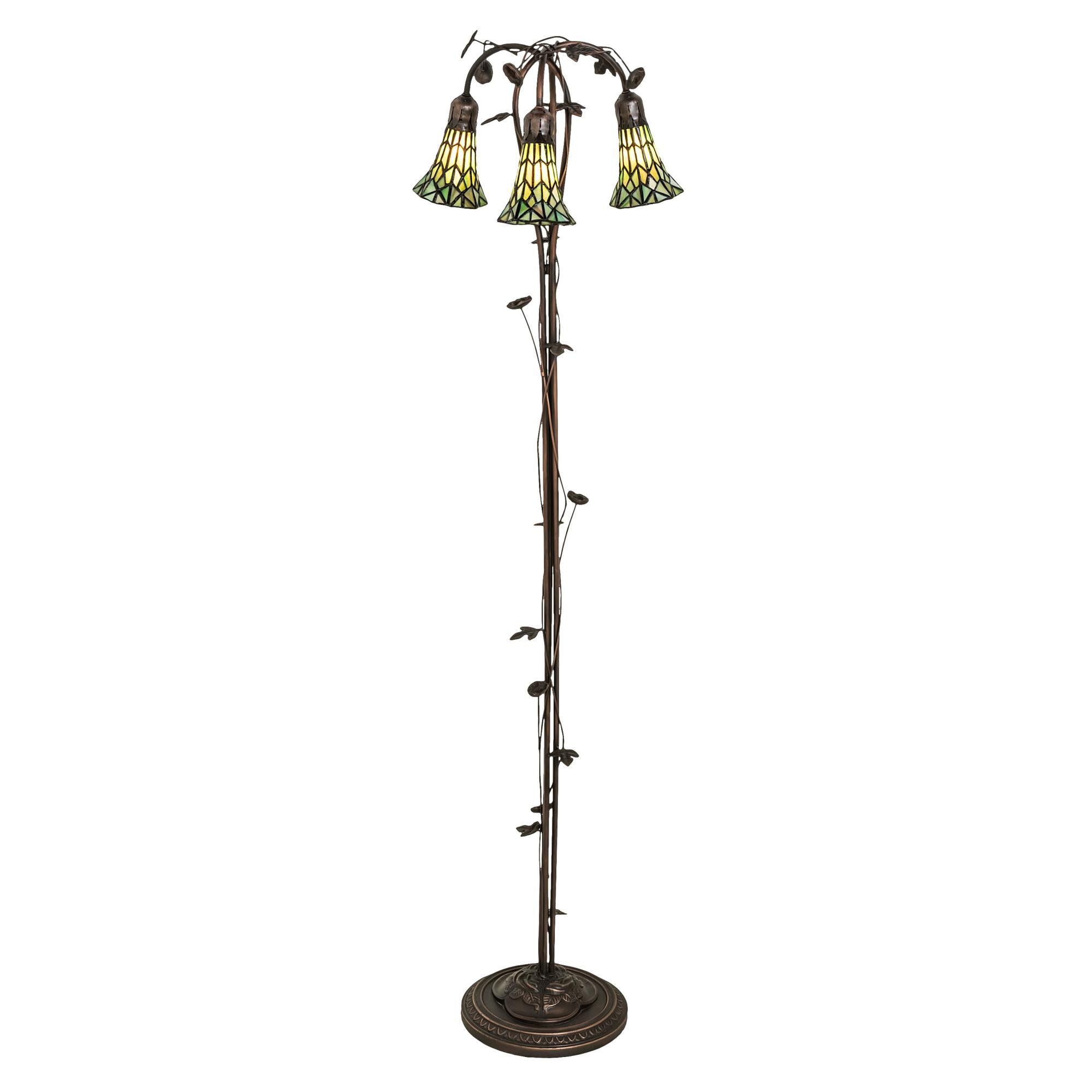 Stained Glass Pond Lily 58 Inch Floor Lamp by Meyda Lighting