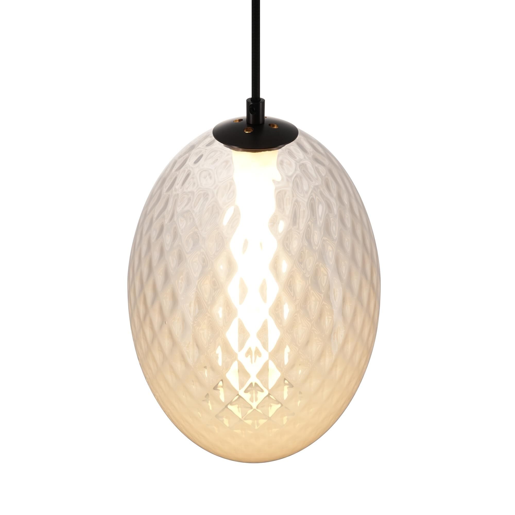 Shown in White finish and Diamond glass