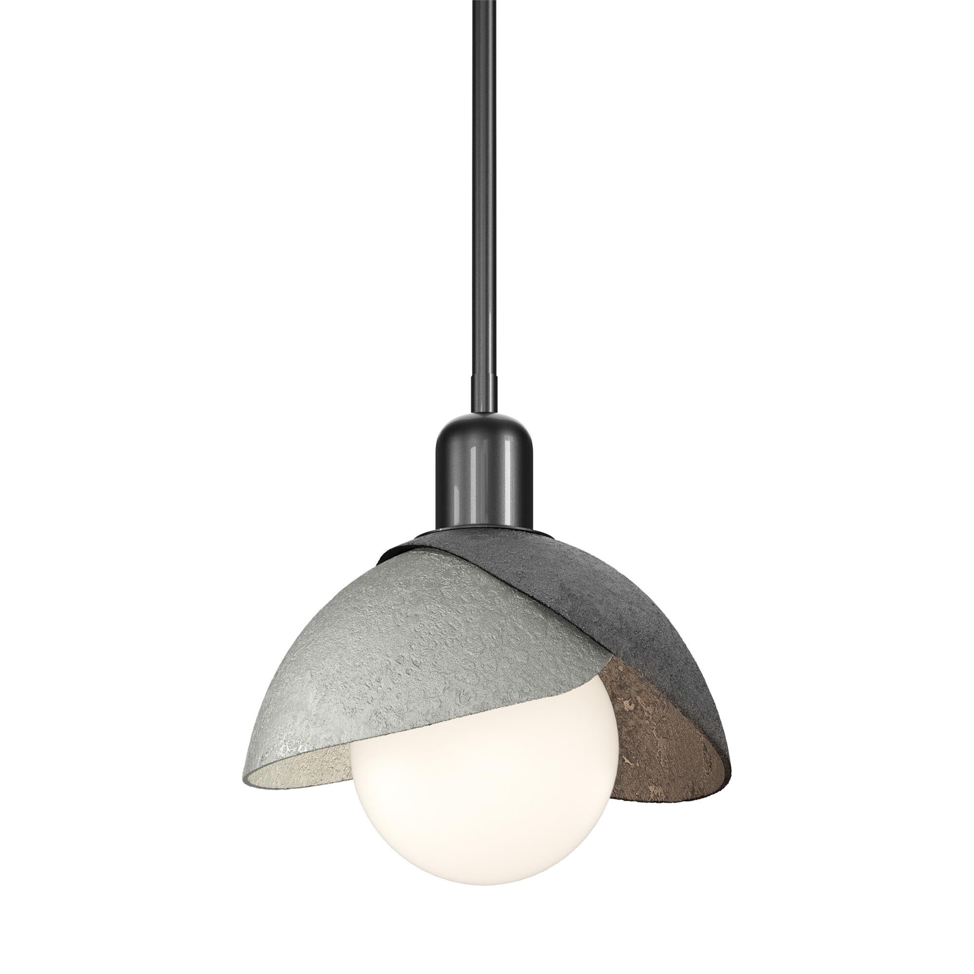 Shown in Ink finish and White glass and White Glass shade